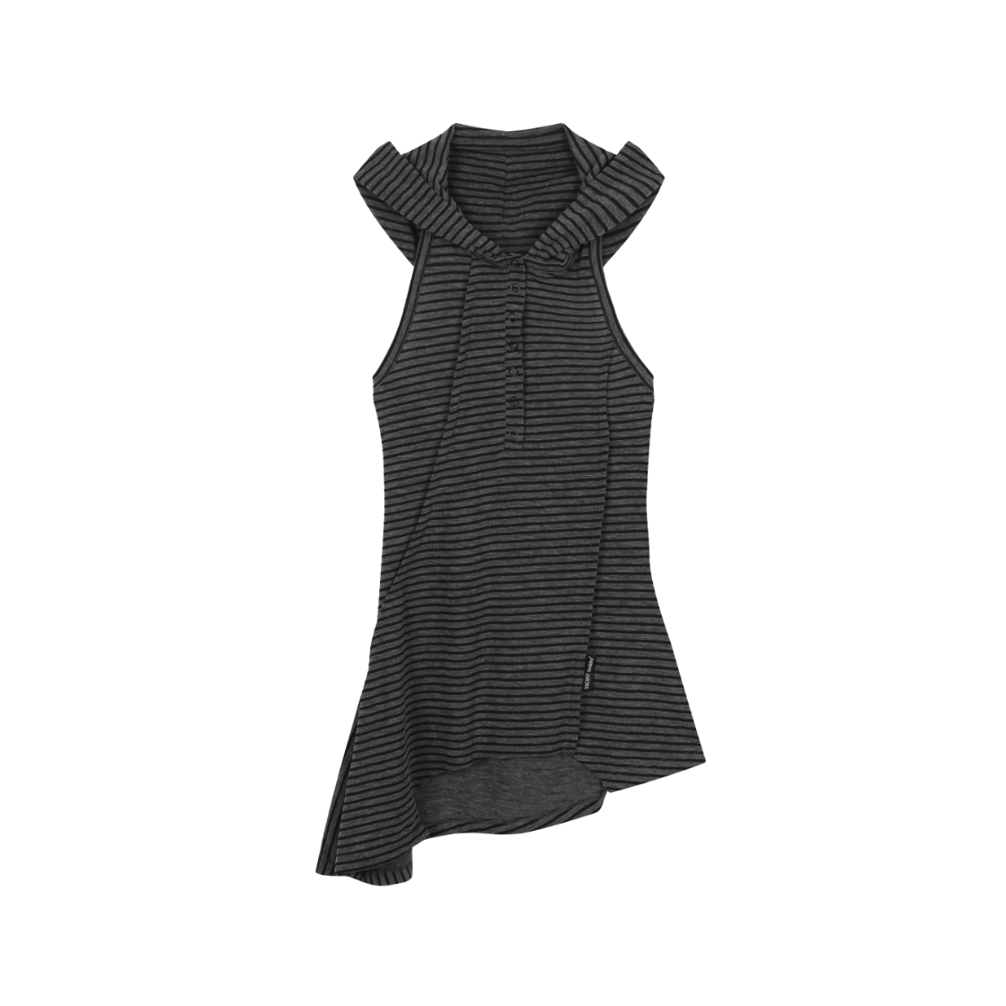 VAK252NS002 Vacant Archive Annie Halter Neck One-Piece Charcoal