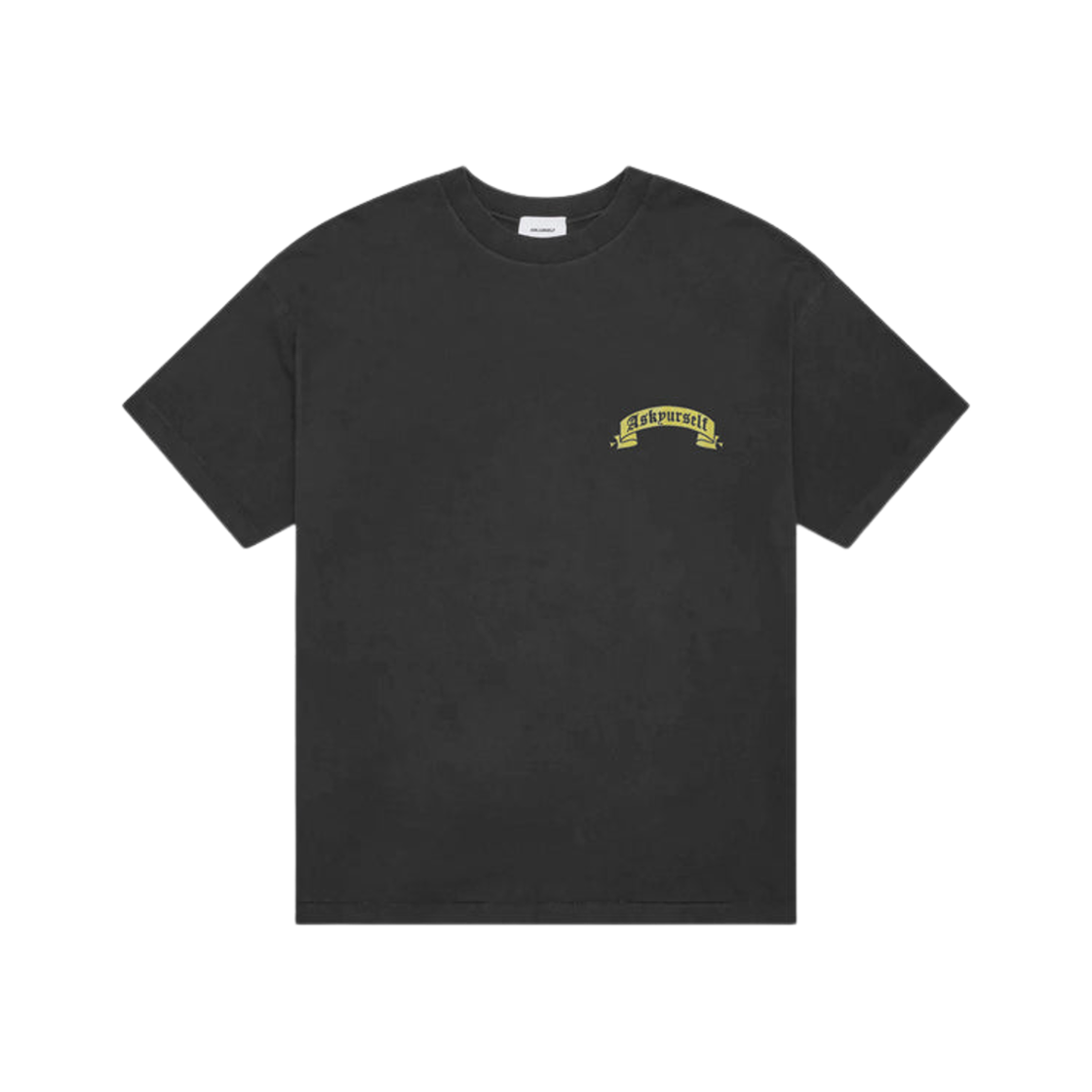 애스크유어셀프 옐로우 밴드 티셔츠 빈티지 블랙(Askyurself Yellow Banned T-Shirt Vintage Black)