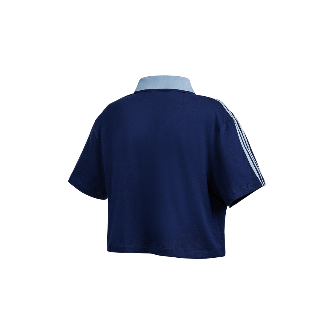 (W) 아디다스 루즈 크롭 폴로 셔츠 다크 블루 - KR 사이즈((W) Adidas Loose Crop Polo Shirt Dark Blue - KR Sizing) - 2
