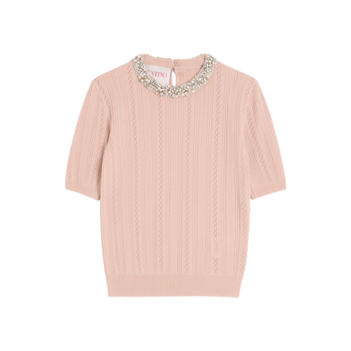 KC63J96EN17 (W) Valentino Embroidered Sweater Nude