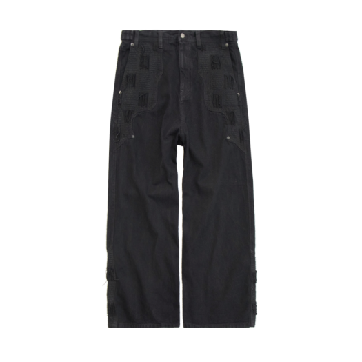 PG5OPT0301BN Polyteru 1011 Western Boro Pants Black Denim