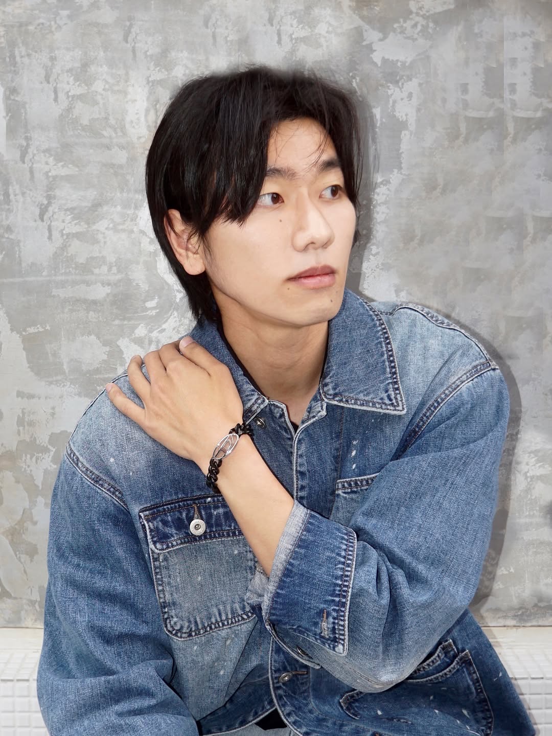 (W) Diesel Dx1611931 Stainless Steel Chain Bracelet Black 착용 스타일