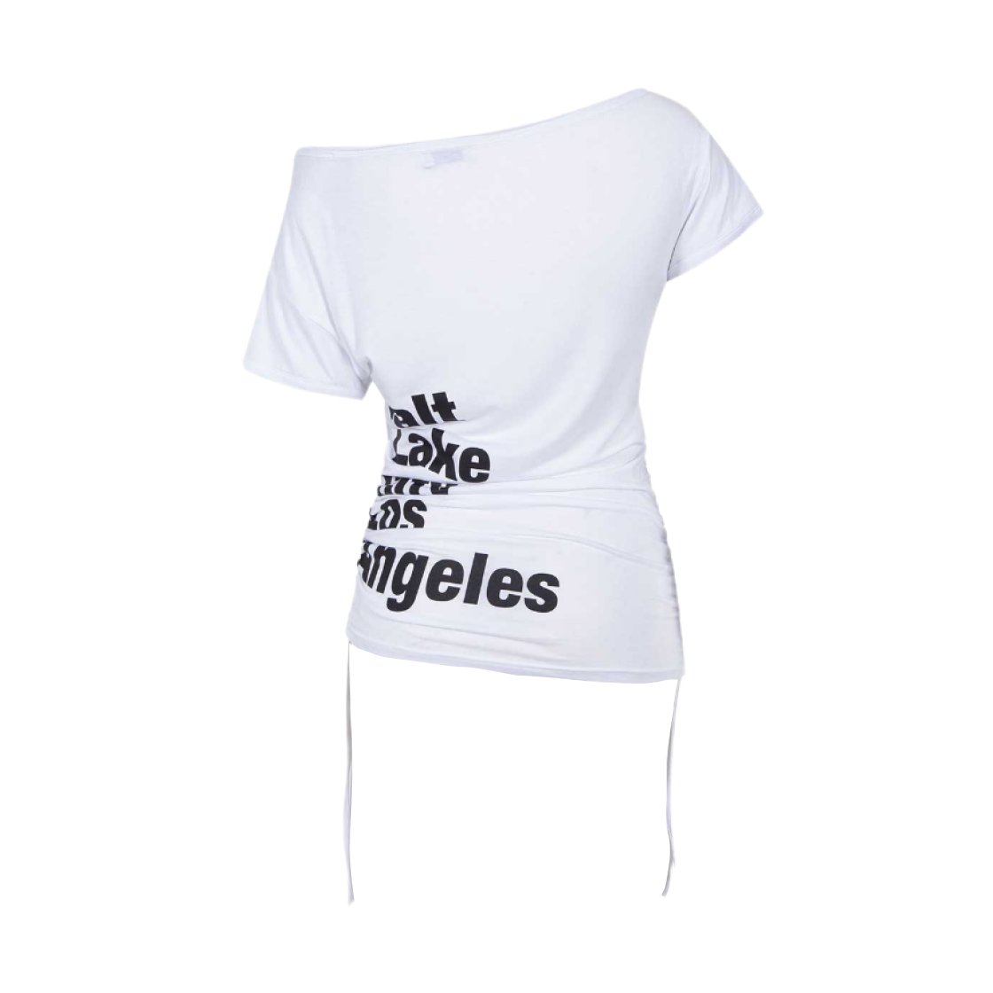 W) 플리즈노팔로우 사라 레터링 셔링 탑 화이트