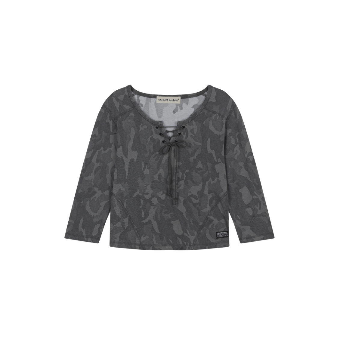 VAK252LS001 Vacant Archive Harper Half Sleeve T-Shirts Charcoal