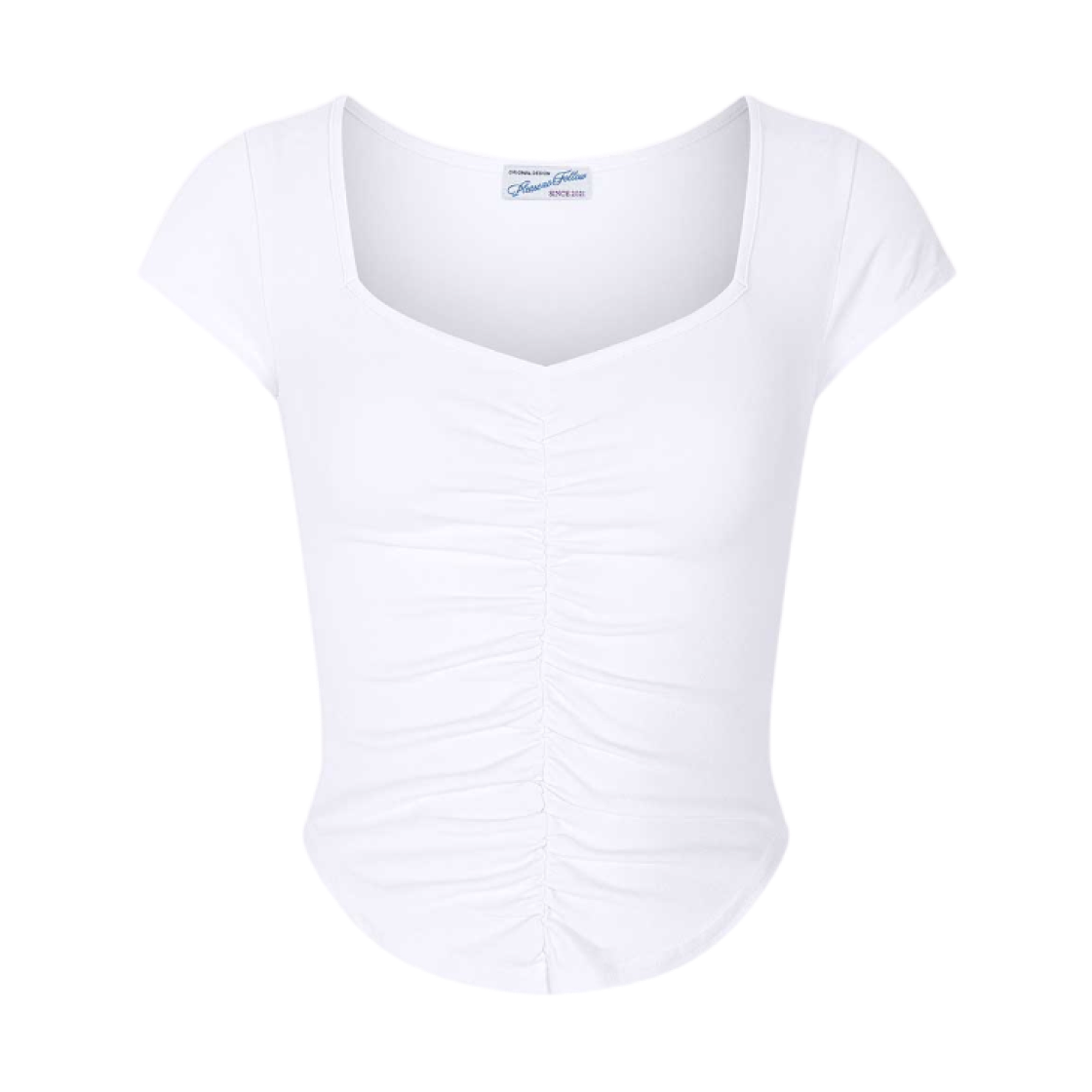 ◇Pleasenofollow◇ New MOMO Shirring Short Top White W) 플리즈노팔로우 뉴 모모 셔링 숏 탑 화이트 | Pleasenofollow