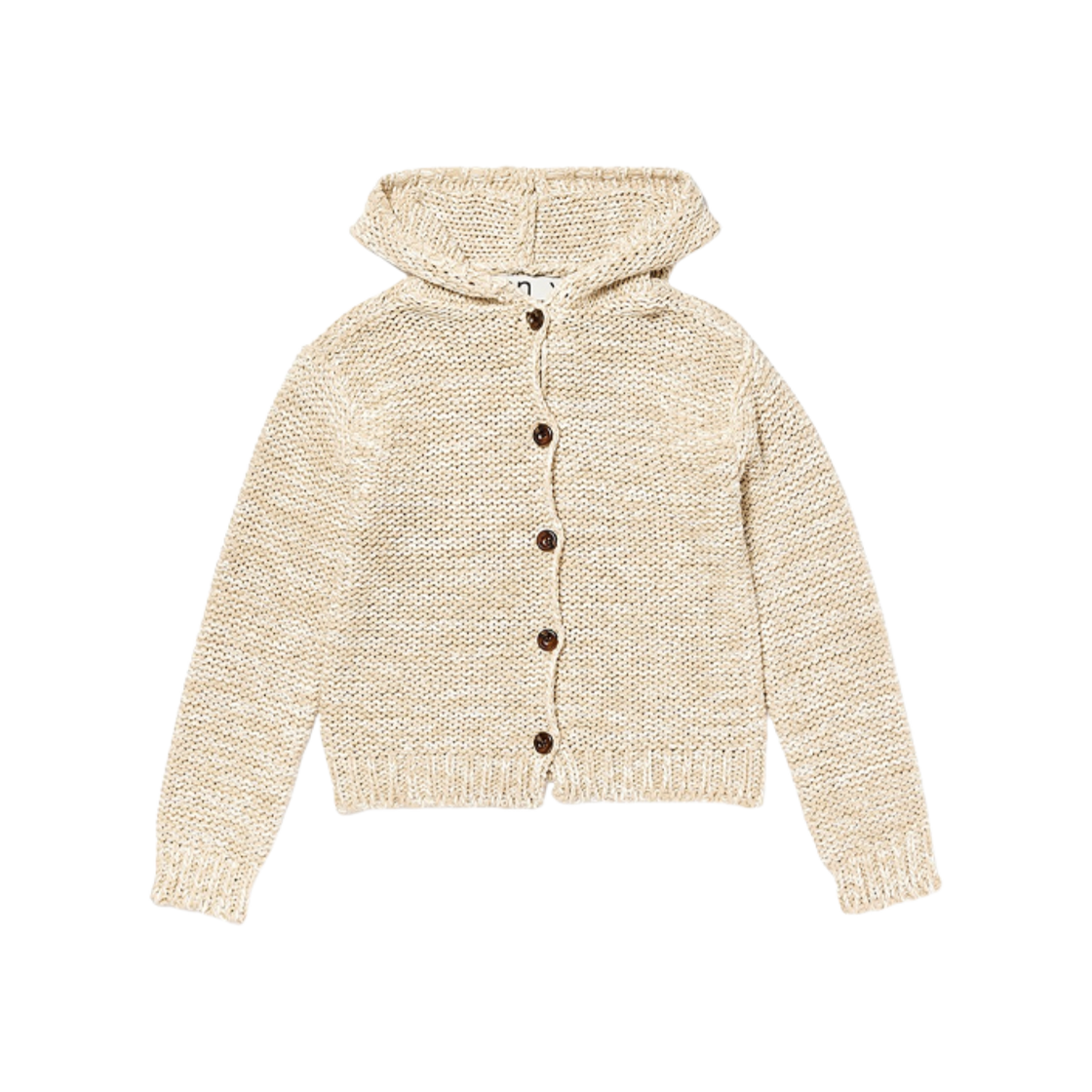 (W) 오픈 Yy 청키 가디건 베이지((W) Open Yy Chunky Cardigan Beige)