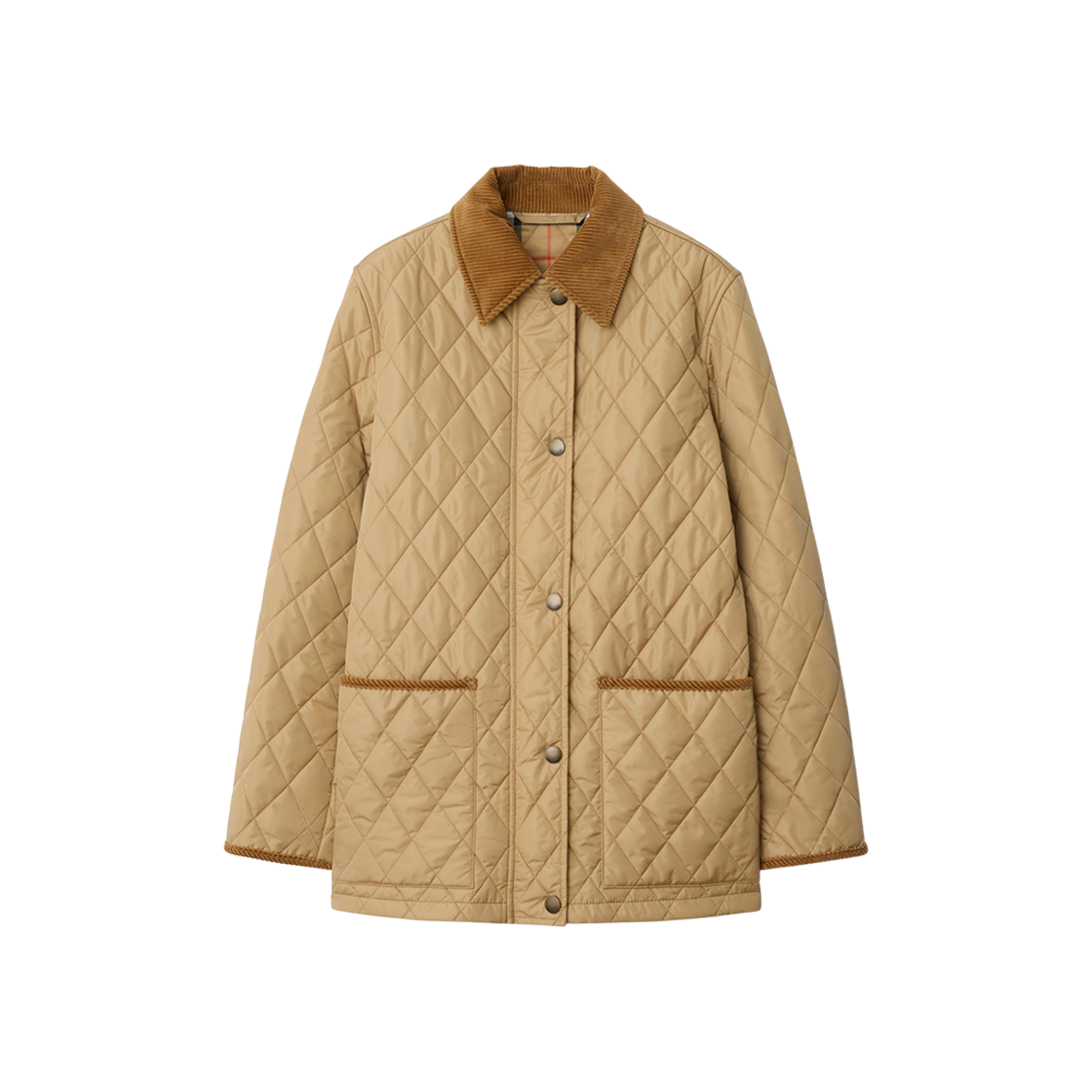 8107464 (W) Burberry Quilted Nylon Barn Jacket Flax Sand