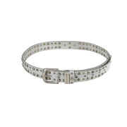 Vacant Archive Tate Crack Double Stud Belt White