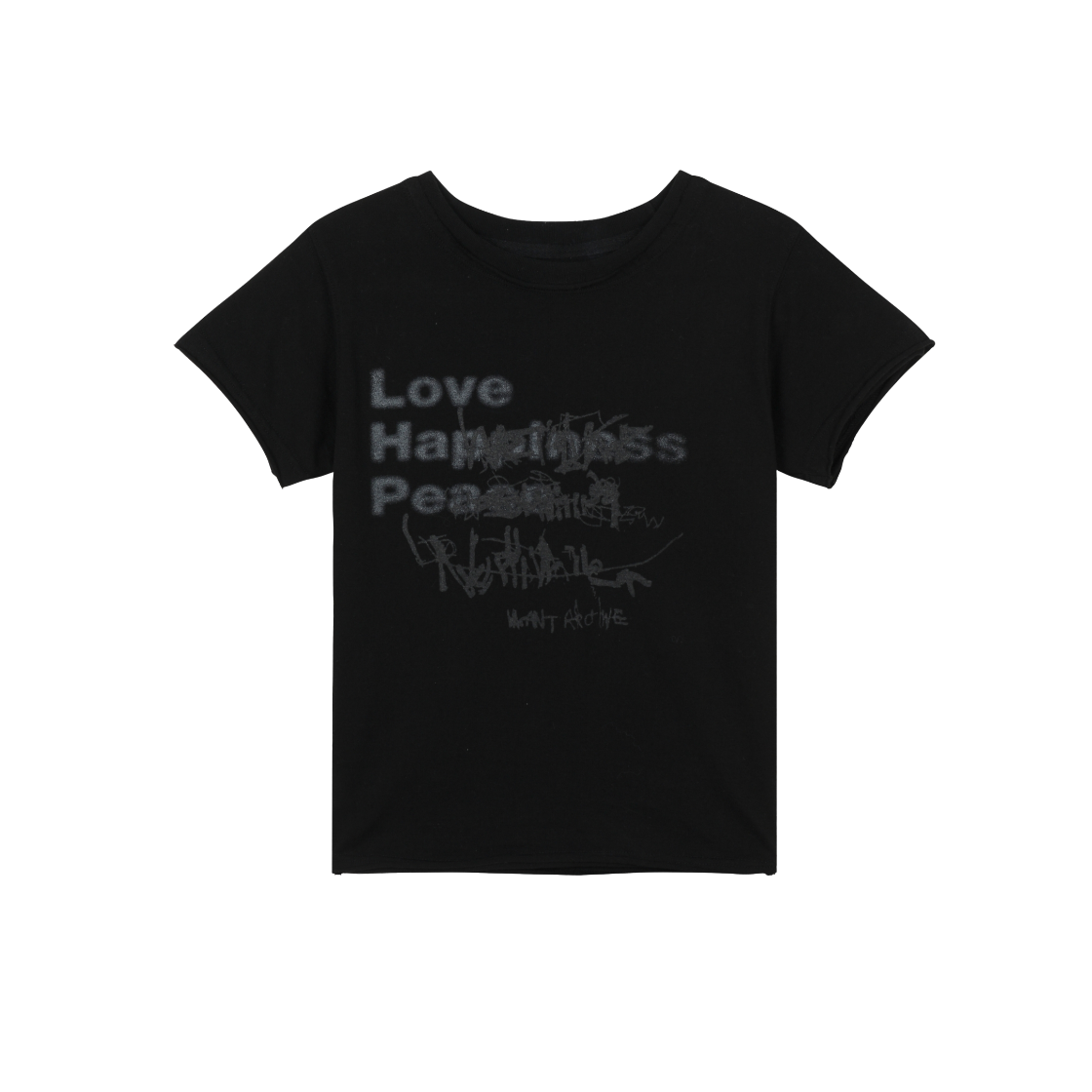 VWK252SS004 Vacant Archive Women Della Artwork T-Shirt Black