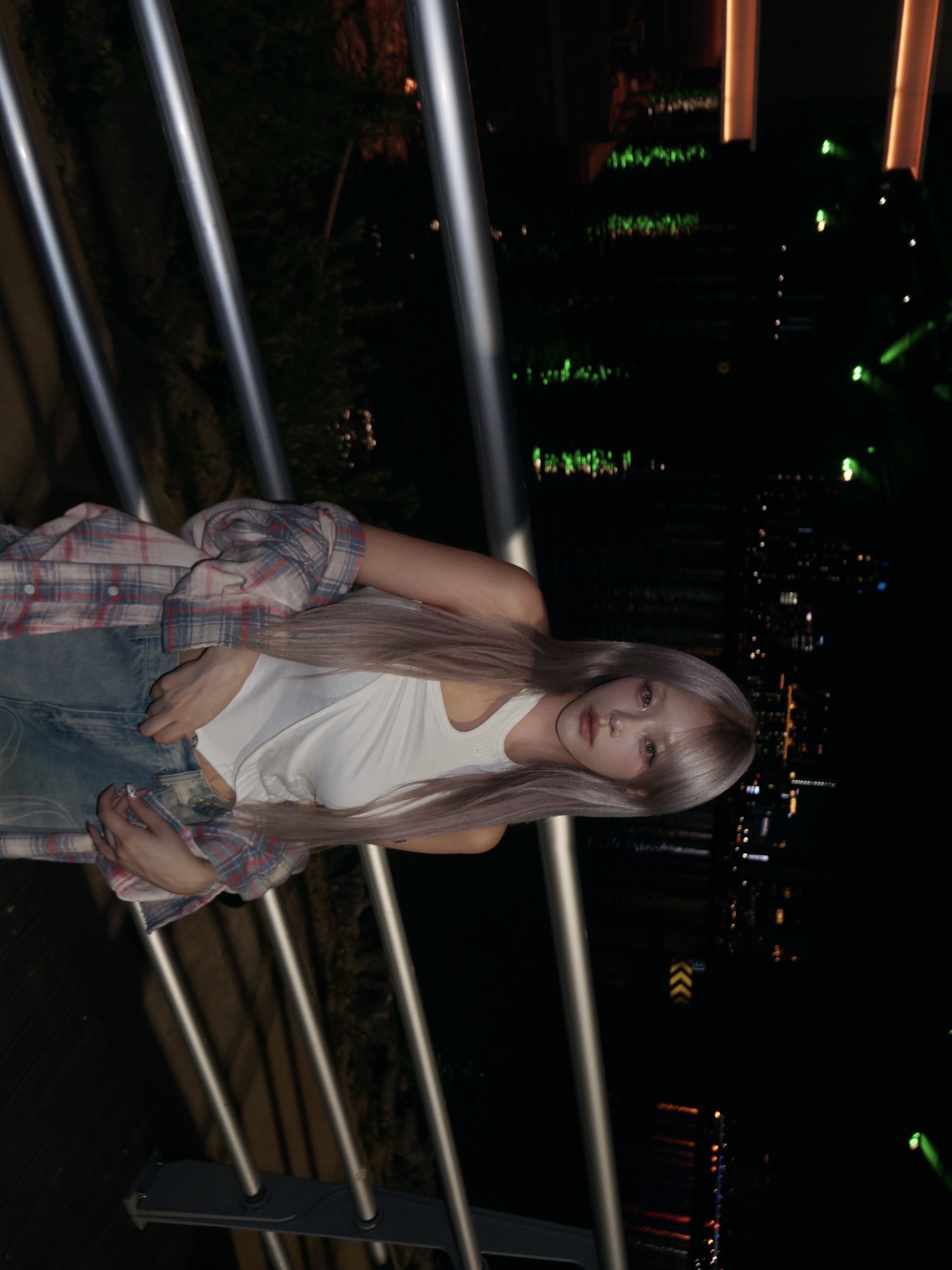 GRAILZ Bleached Plaid Shirts Pink, (W) Nike Shox R4 Black 착용 스타일 - 4