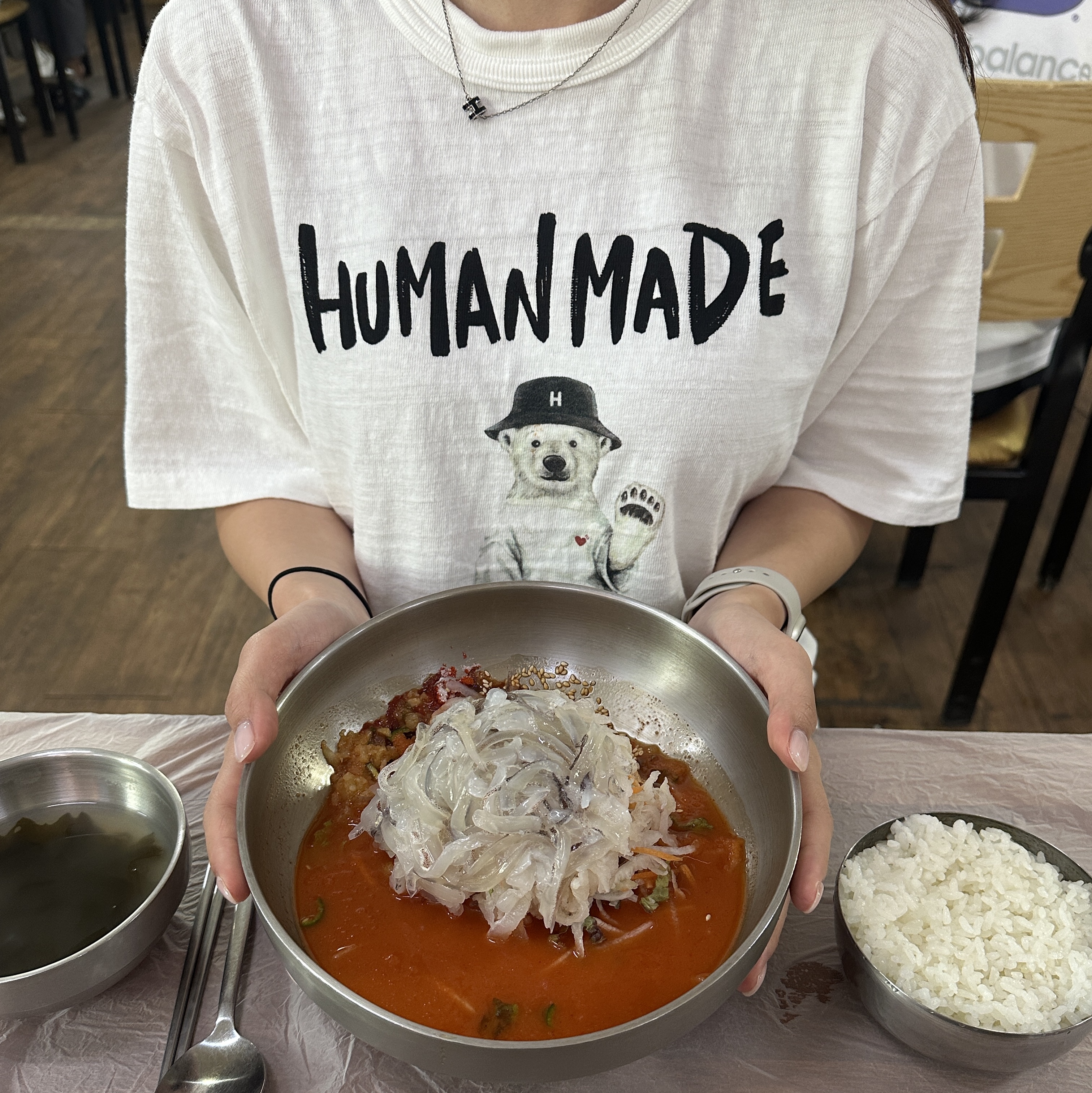 Human Made Graphic T-Shirt #16 White 착용 스타일