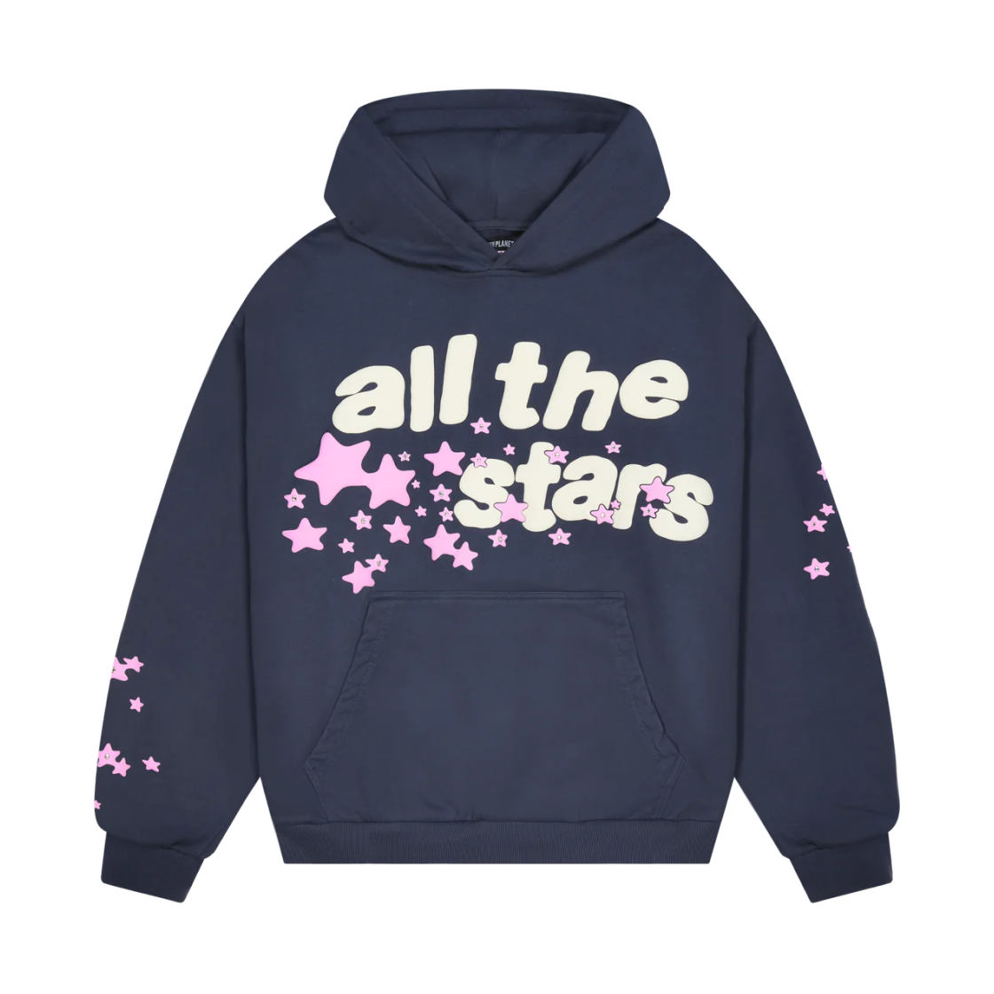 브로큰 플래닛 올 더 스타 후드 딥 네이비 핑크(Broken Planet All The Stars Hoodie Deep Navy Pink)