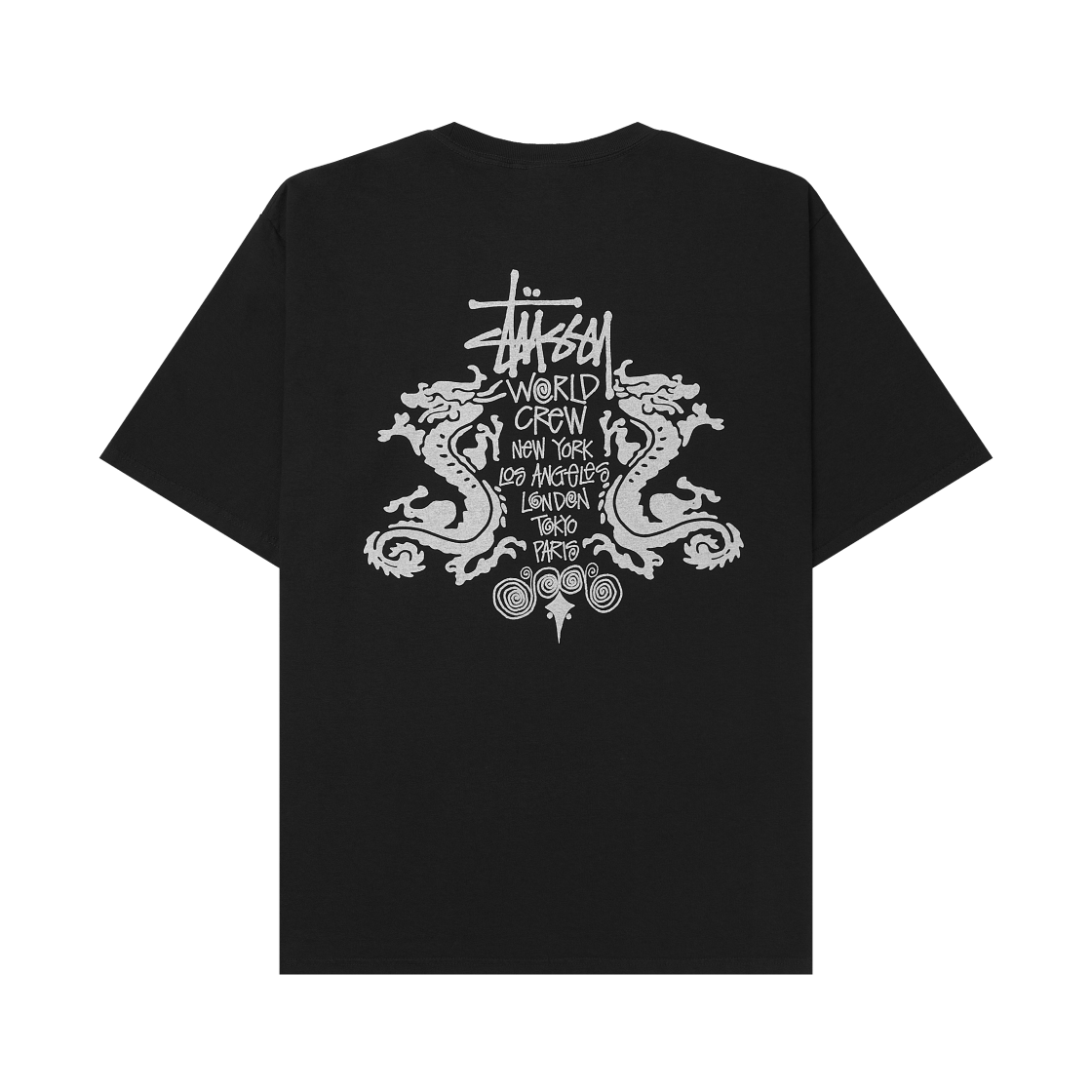 스투시 더블 드래곤 피그먼트 다이드 티셔츠 블랙(Stussy Double Dragon Pigment Dyed T-Shirt Black)