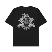Stussy Double Dragon Pigment Dyed T-Shirt Black