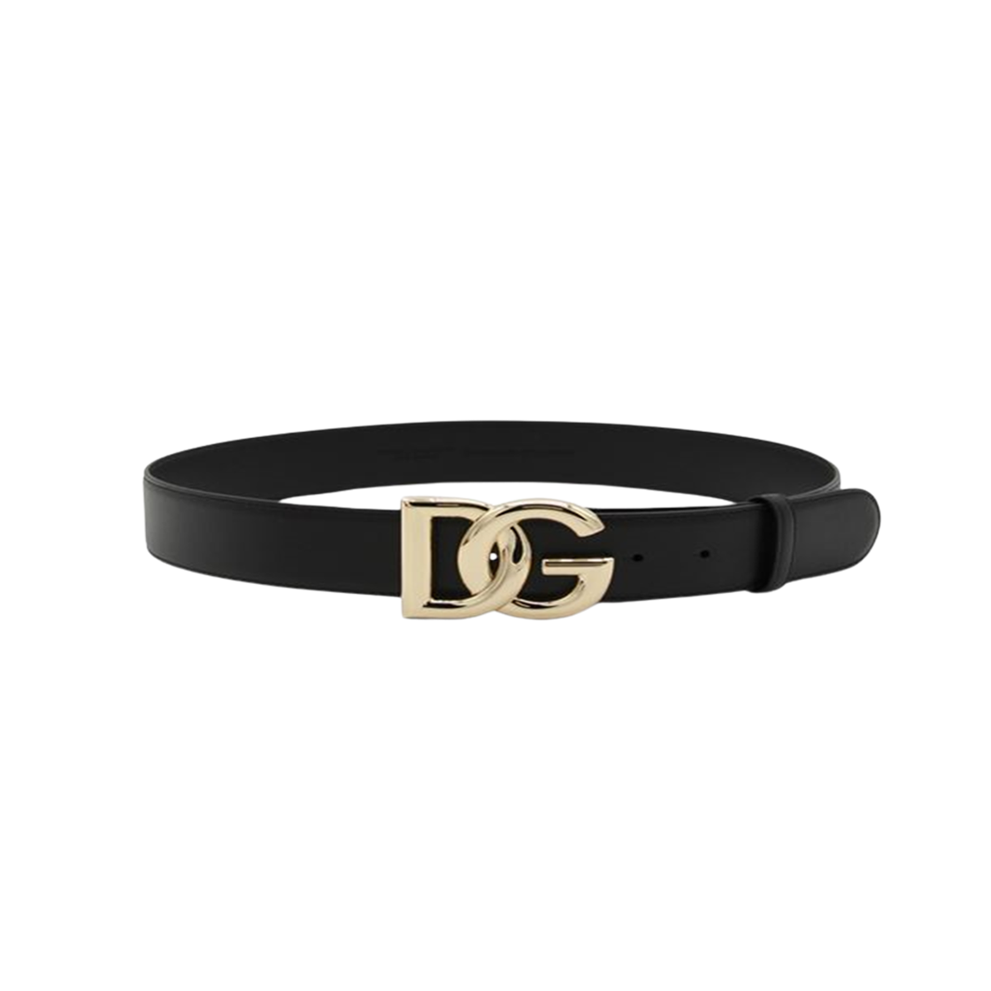BE1446AW57680999 (W) Dolce & Gabbana Calfskin Belt with DG Logo Black