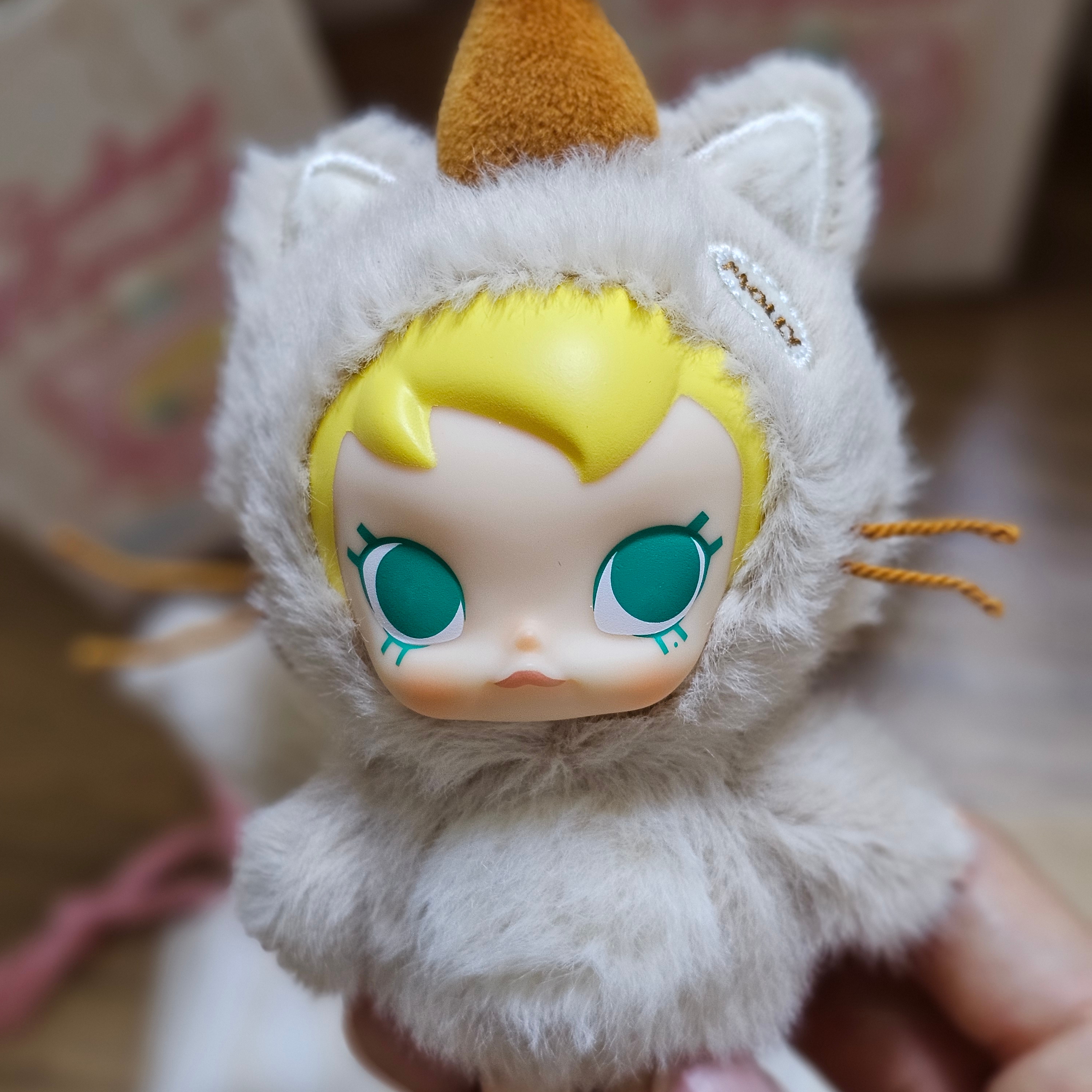 Pop Mart Baby Molly Pocket Friends Series Vinyl Plush Pendant (6 Blind Boxes) 착용 스타일 - 6