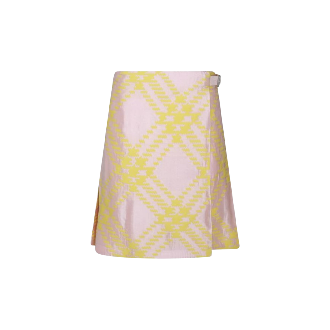 8083000 (W) Burberry Check Cotton Skirt Pink Yellow