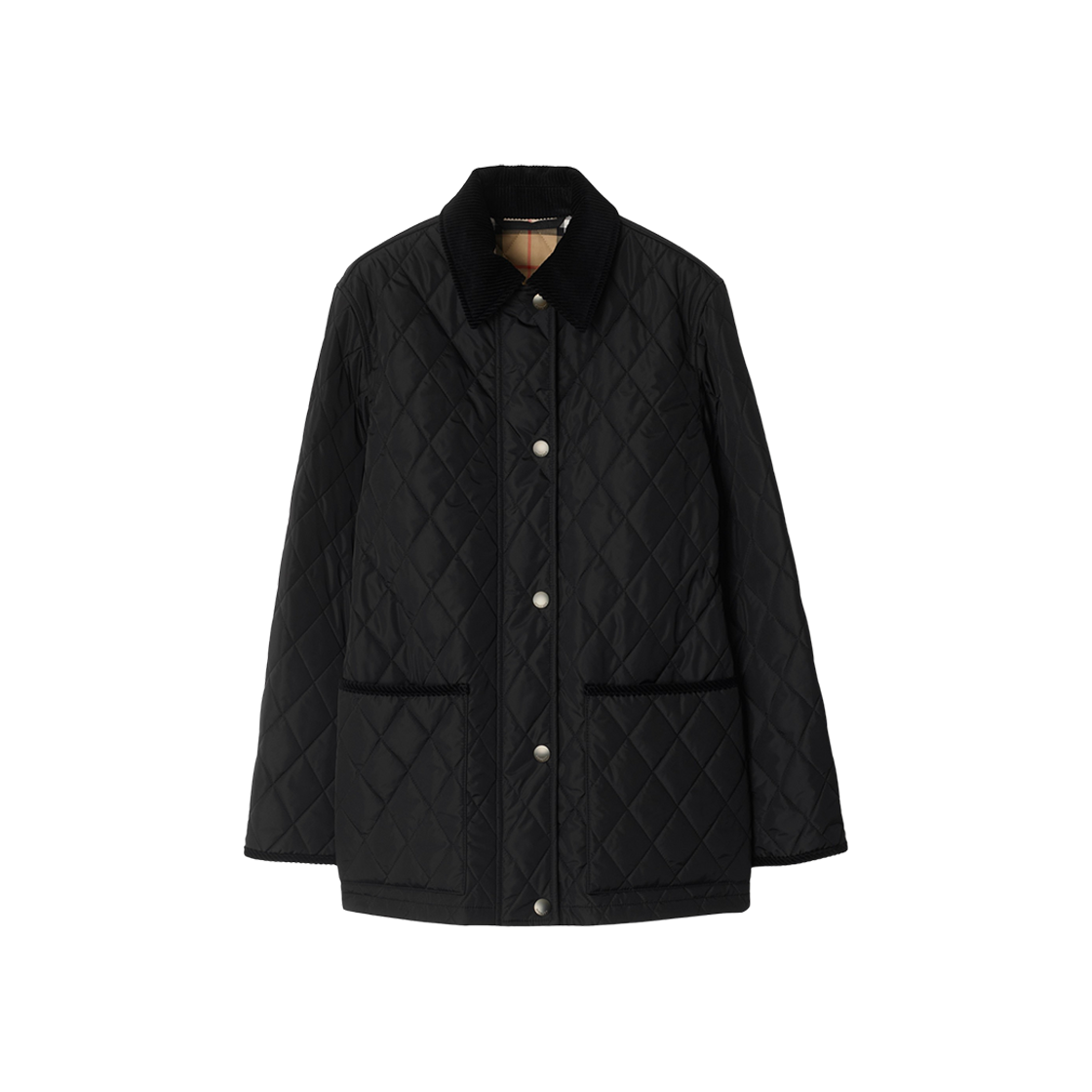 8107463 (W) Burberry Quilted Nylon Barn Jacket Black Sand