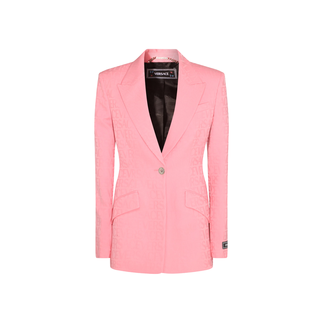 (W) 베르사체 싱글 브레스트 메두사 자켓 핑크((W) Versace Single Breasted Medusa Jacket Pink)