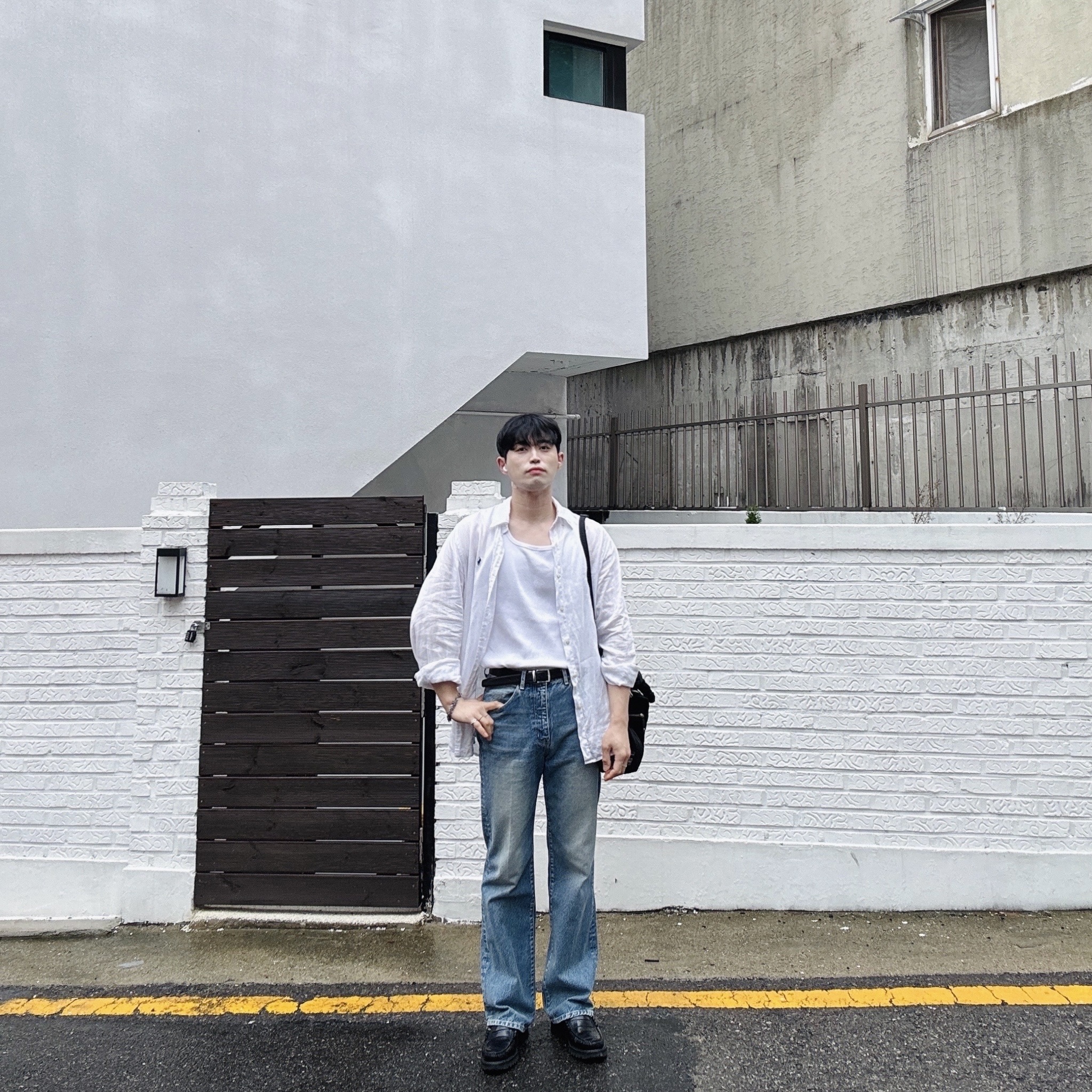 Porter x Toga Tote Bag Black 착용 스타일 - 1