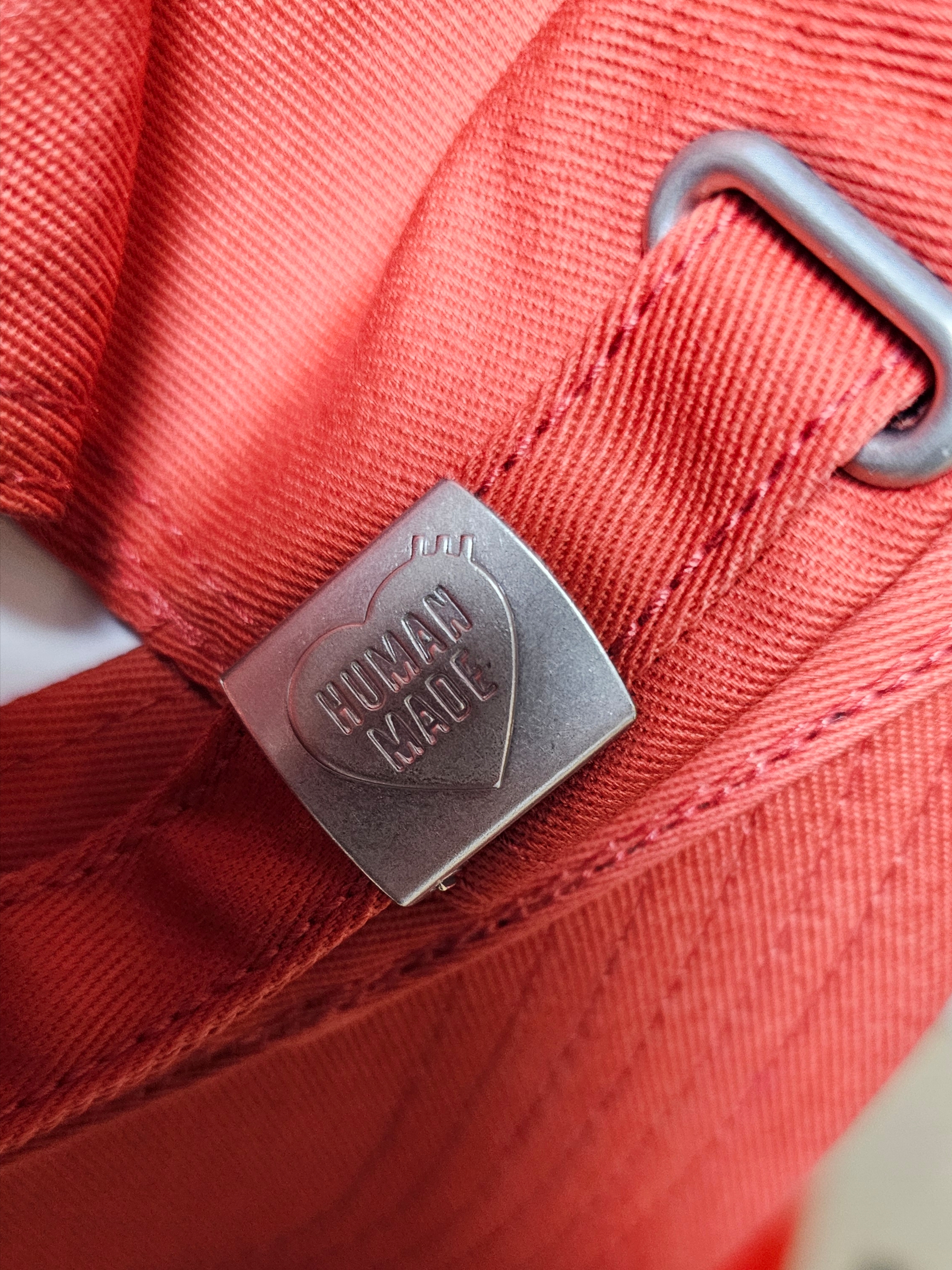 Human Made 6 Panel Twill Cap Red 착용 스타일 - 2
