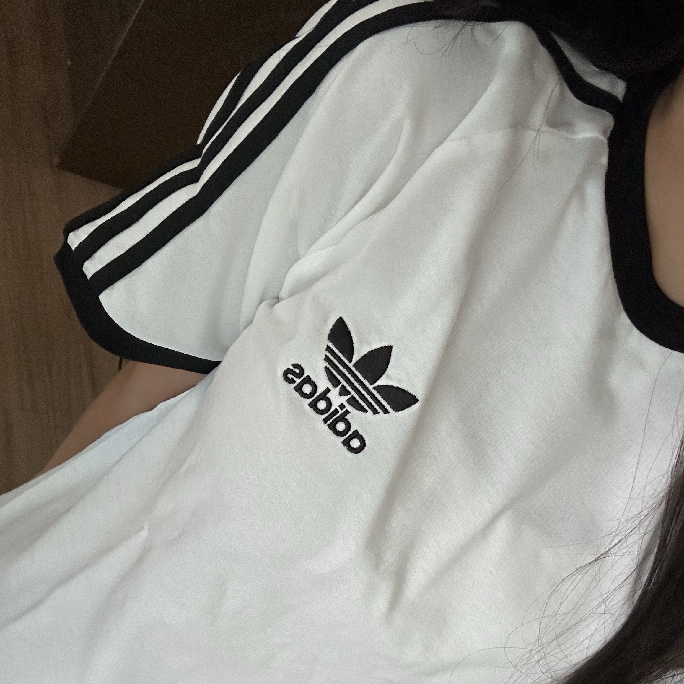 Adidas Adicolor Classics 3-Stripes T-Shirt White - KR Sizing 착용 스타일