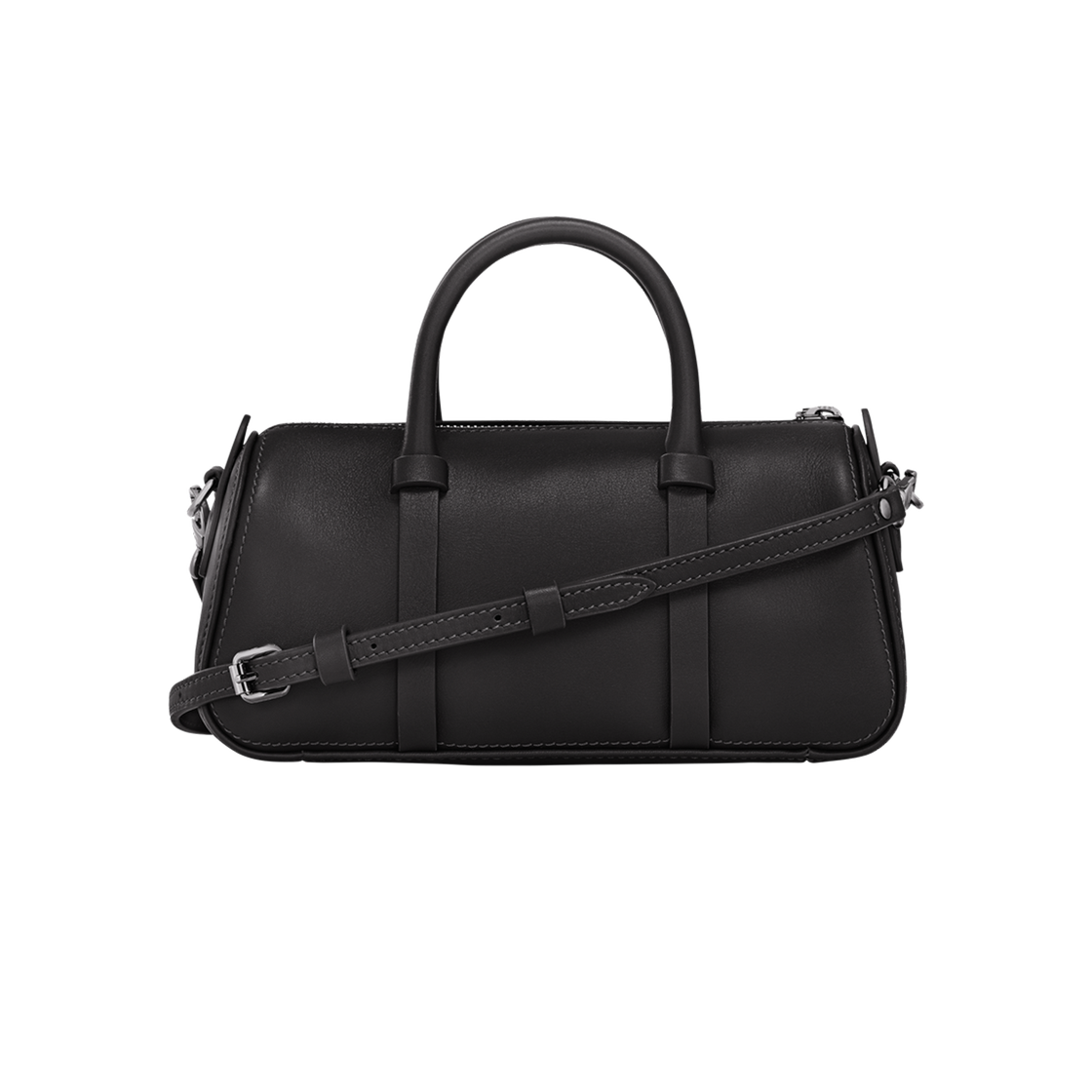 롱샴 데이롱 S 레더 탑 핸드백 블랙(Longchamp Daylong S Leather Top Handbag Black) - 3