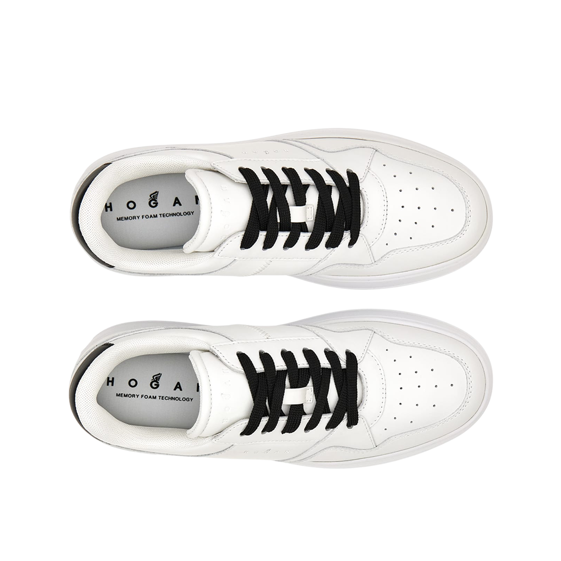 (W) 호간 스카이스크래퍼 스니커즈 화이트 블랙((W) Hogan Skyscraper Sneakers White Black) - 2