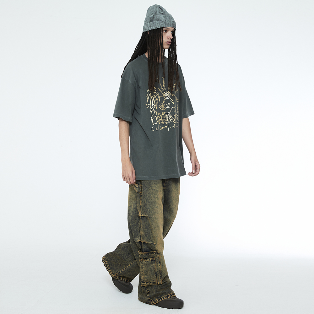 쎄르페 멀티포켓 카펜터 와이드 데님팬츠 데저트블루(SSERPE Multi Pocket Carpenter Wide Denim Pants Desert Blue) - 6