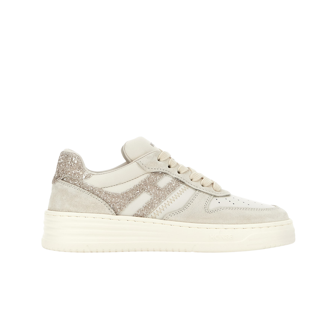 (W) 호간 H630 스니커즈 아이보리 골드((W) Hogan H630 Sneakers Ivory Gold) - 1