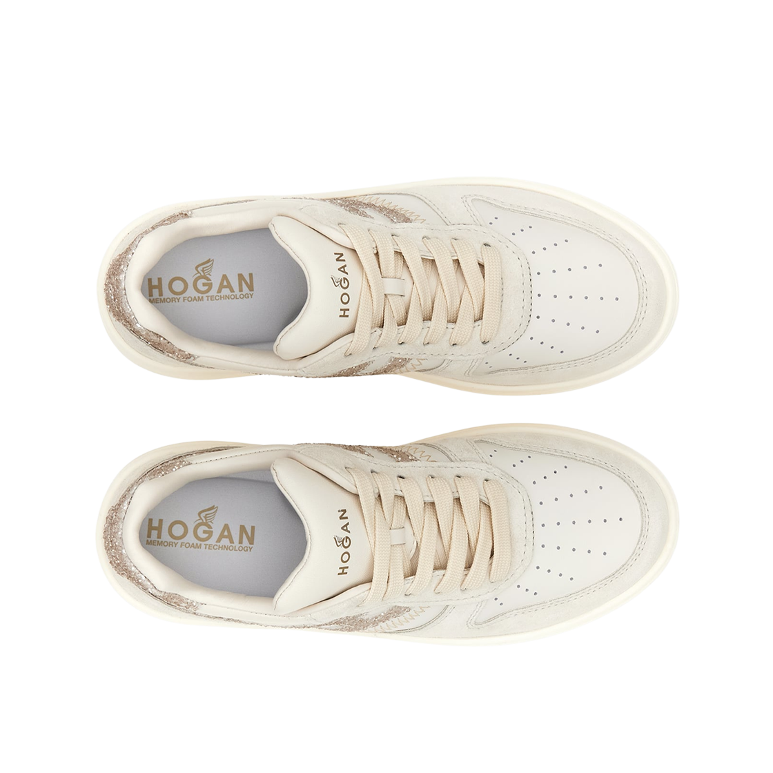 (W) 호간 H630 스니커즈 아이보리 골드((W) Hogan H630 Sneakers Ivory Gold) - 2