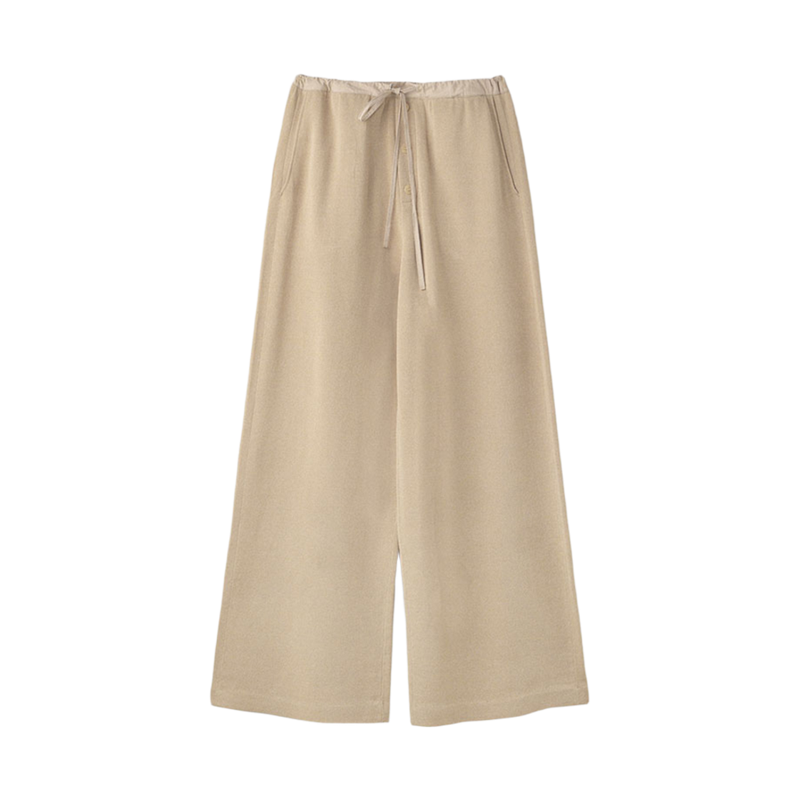 UM252APT14BE UMARMUNG Fine Cotton Button Flacket Fluid Pants_Butter