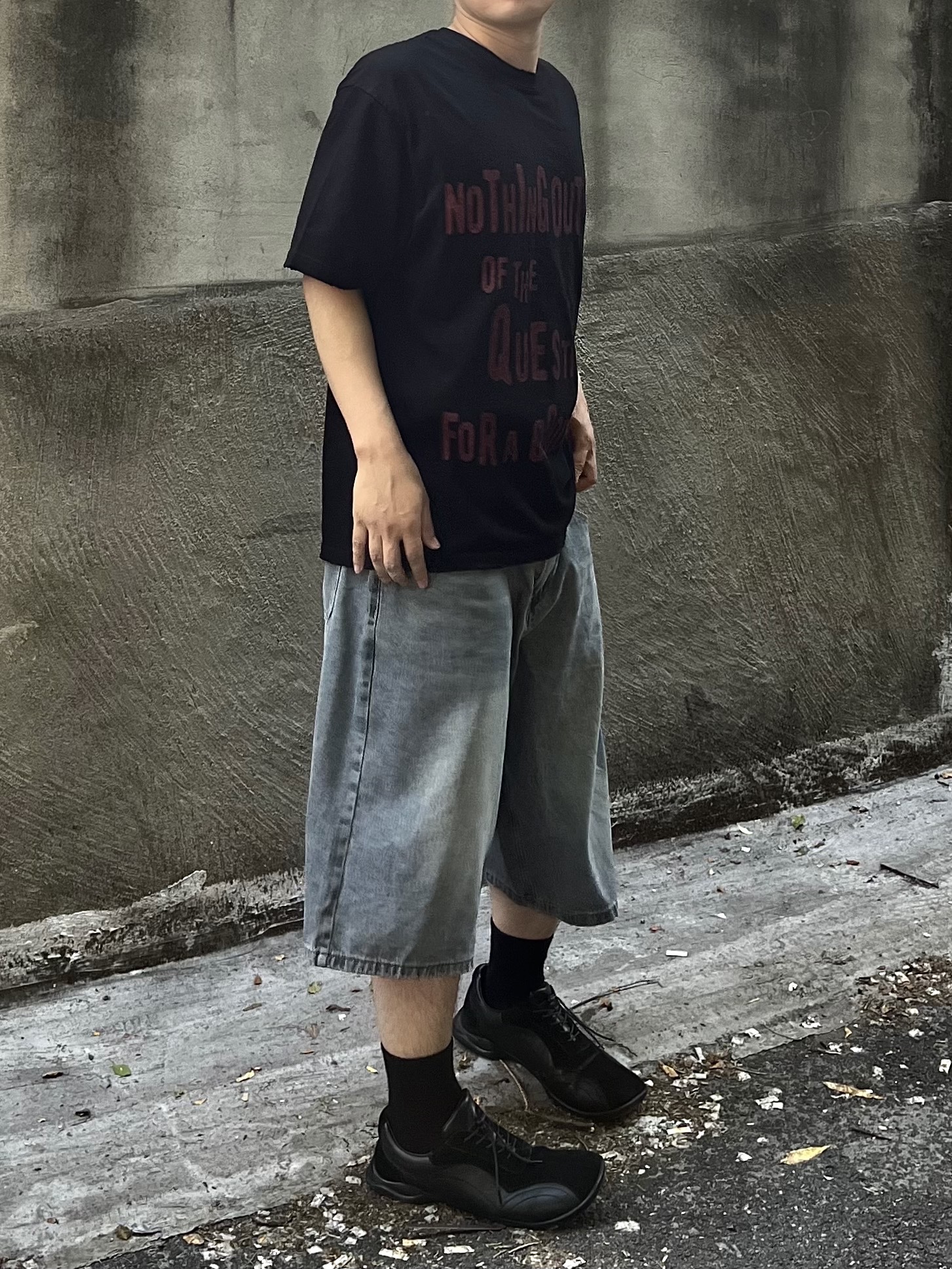 noun Question Vtg T-Shirts Black, Pemont Square Black 착용 스타일 - 3