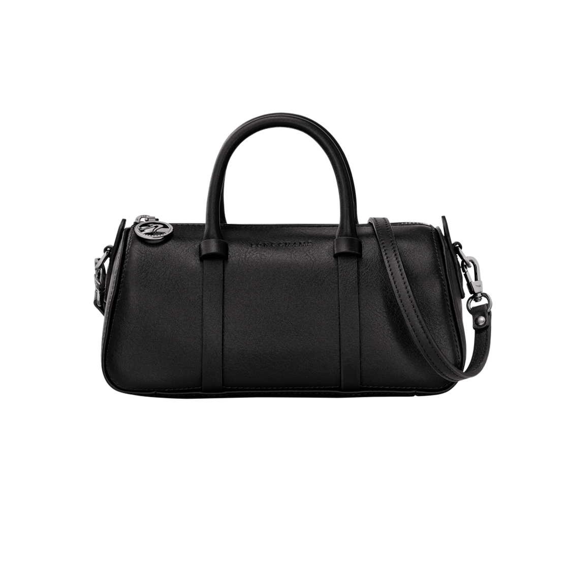 10270HFK001 Longchamp Daylong S Leather Top Handbag Black