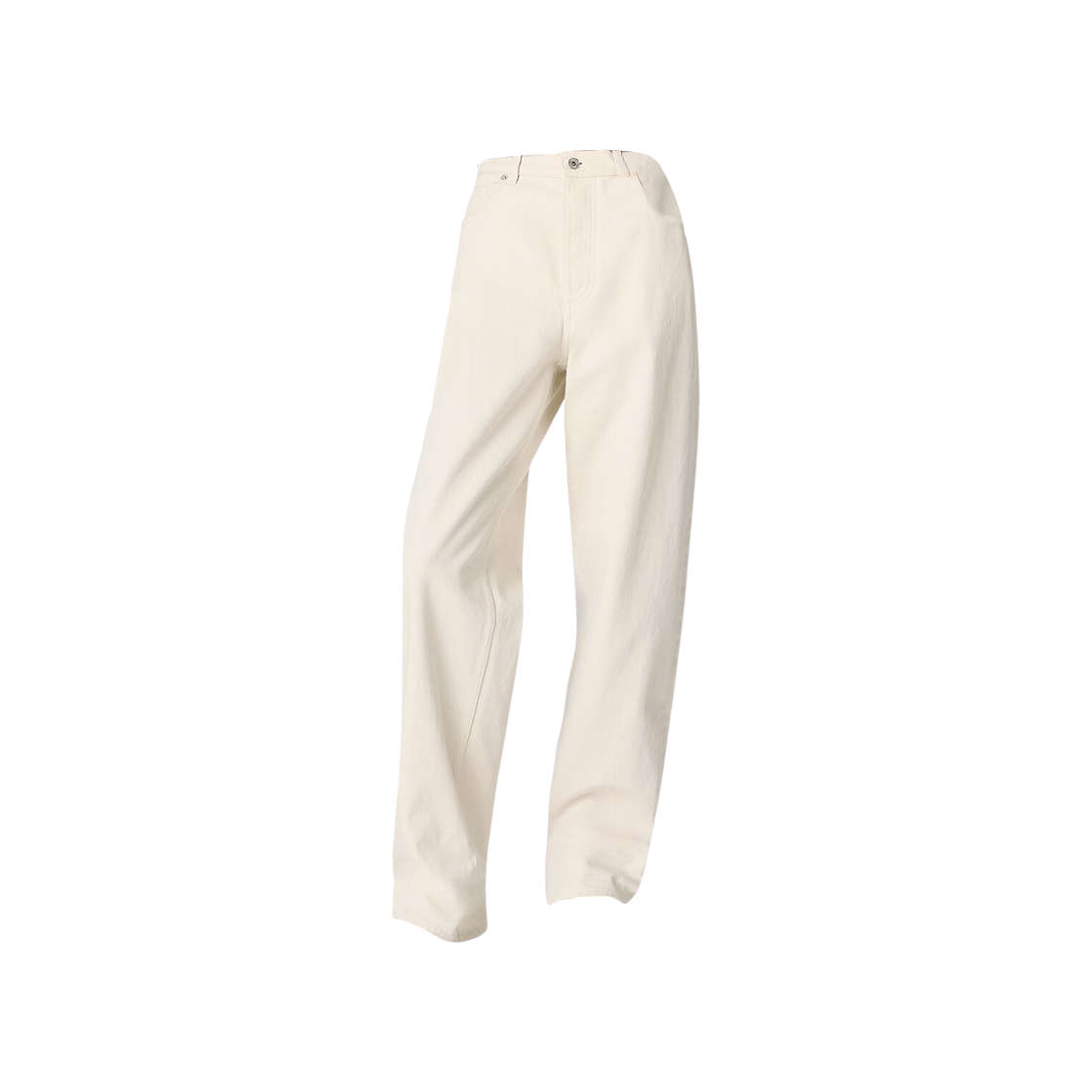 824659V5DV09247 (W) Bottega Veneta Colored Turned Up Jeans Pale Meringue
