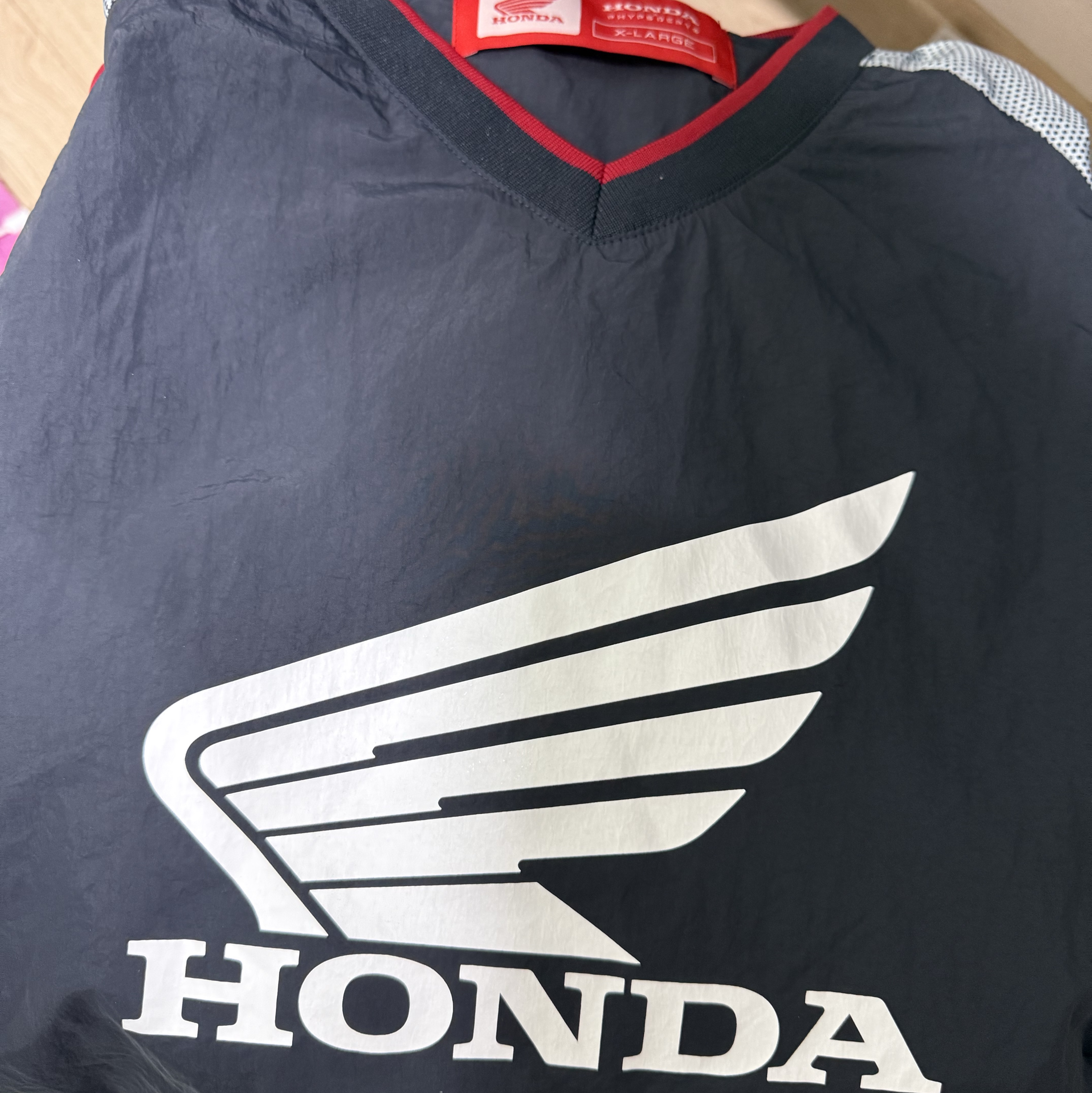 Honda Speed Track Nylon T-Shirt Navy 착용 스타일