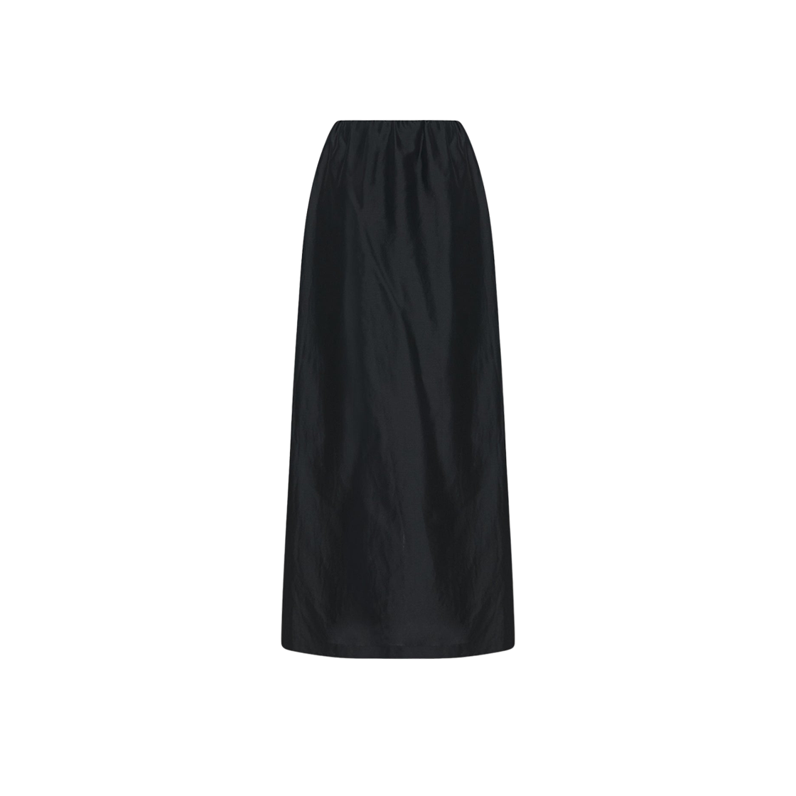 (W) 더 로우 사울 코튼 실크 스커트 블랙((W) The Row Saul Cotton Silk Skirt Black)