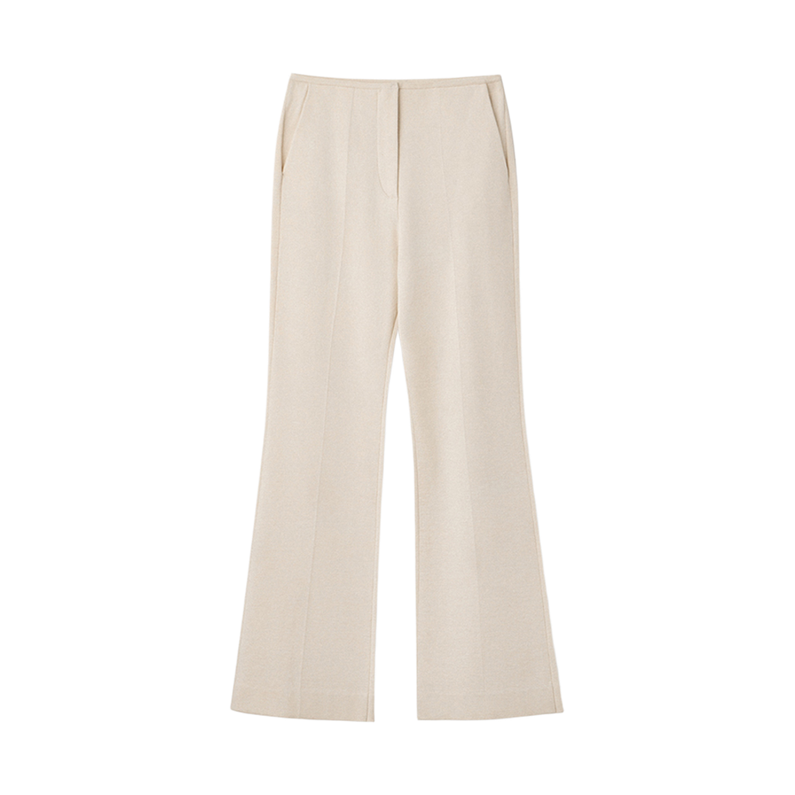 UM251WPT65ER UMARMUNG Elastic Cotton Flared Knit Pants_Vanilla