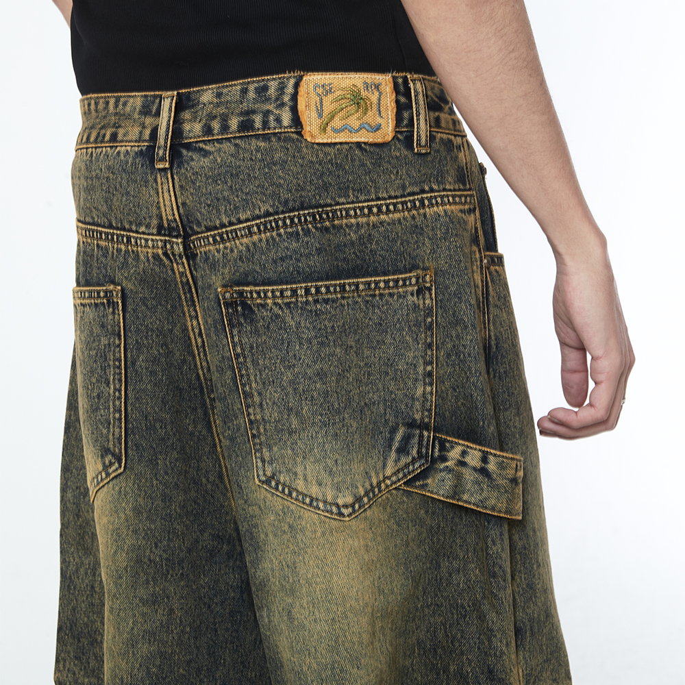 쎄르페 멀티포켓 카펜터 와이드 데님팬츠 데저트블루(SSERPE Multi Pocket Carpenter Wide Denim Pants Desert Blue) - 4