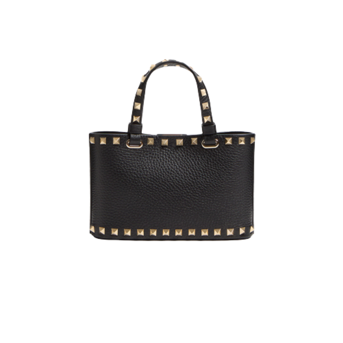 발렌티노 락스터드 그레이니 카프스킨 미니 쇼퍼백 블랙(Valentino Rockstud Grainy Calfskin Mini Shopper Bag Black) - 2