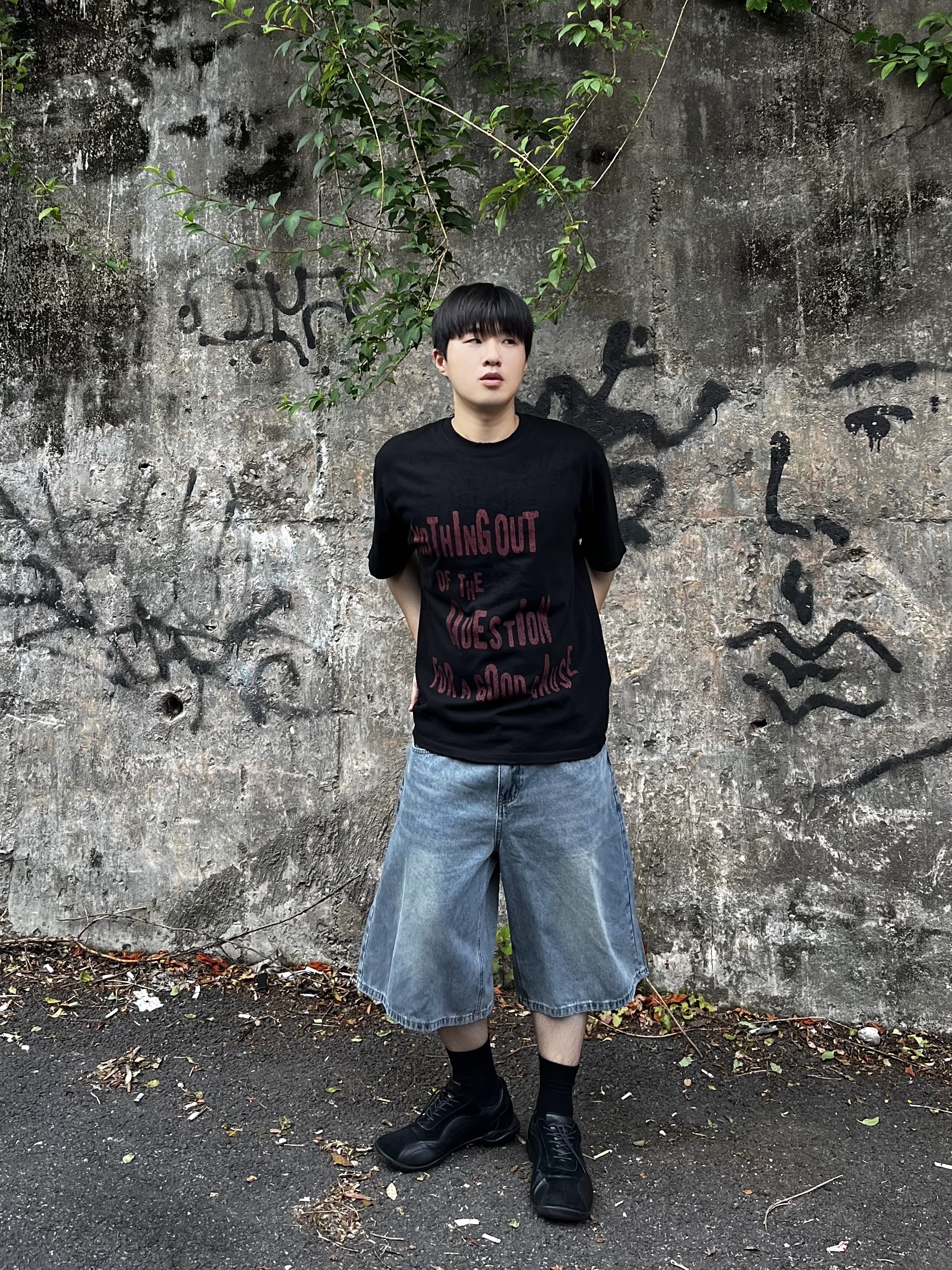 noun Question Vtg T-Shirts Black, Pemont Square Black 착용 스타일 - 1