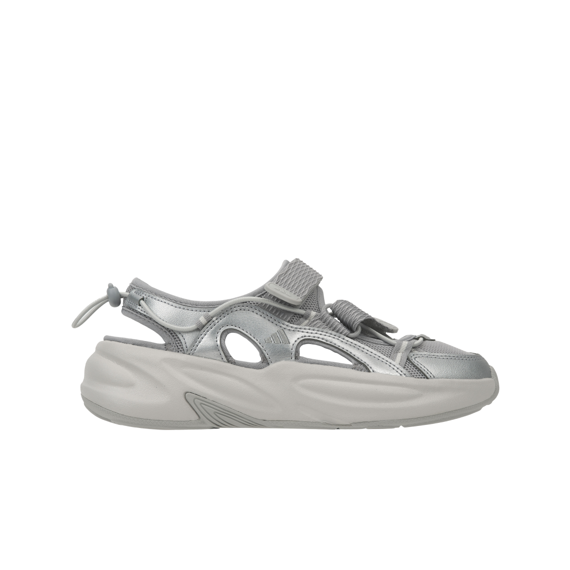 (W) 아디다스 오즈웨이브 샌들 그레이 투 실버 메탈릭((W) Adidas Ozwave Sandal Grey Two Silver Metallic)