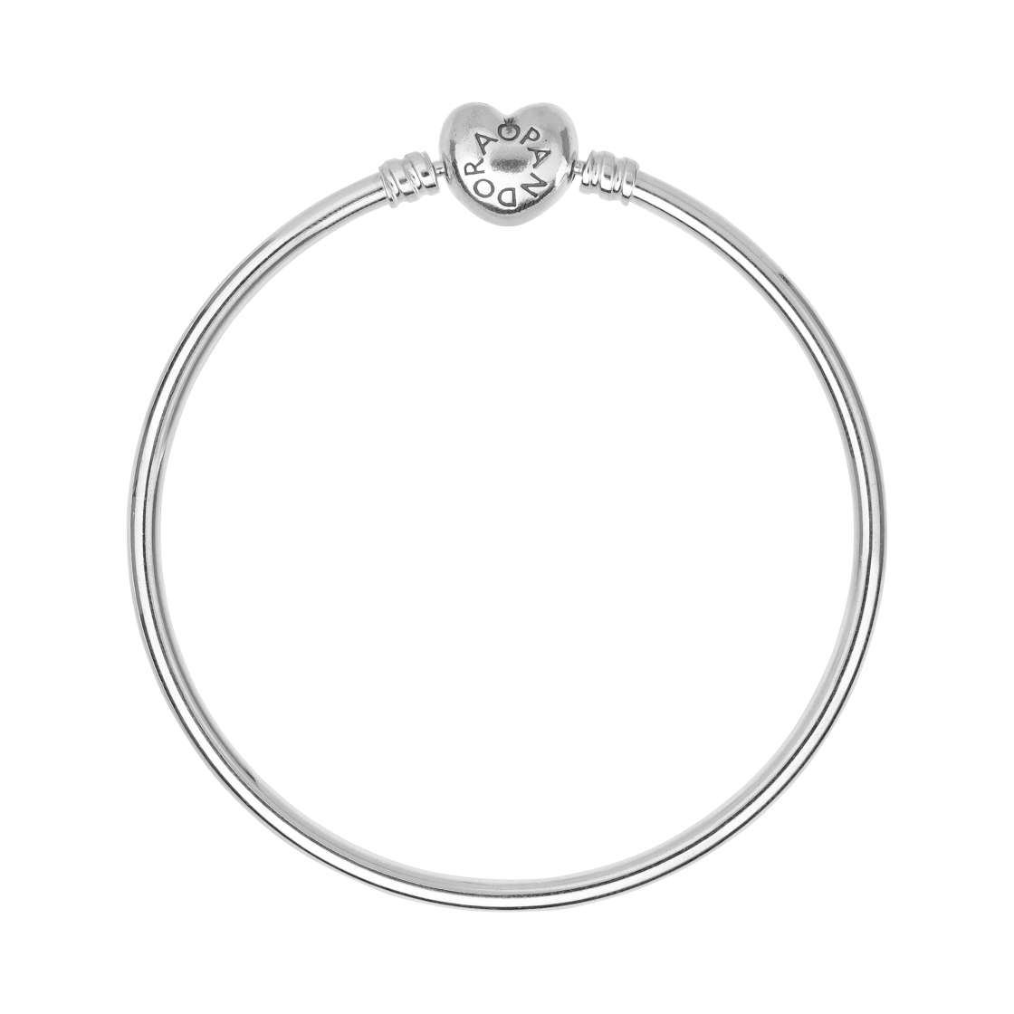 (W) 판도라 모먼트 하트 클래스프 뱅글 스털링 실버((W) Pandora Moments Heart Clasp Bangle Sterling Silver)