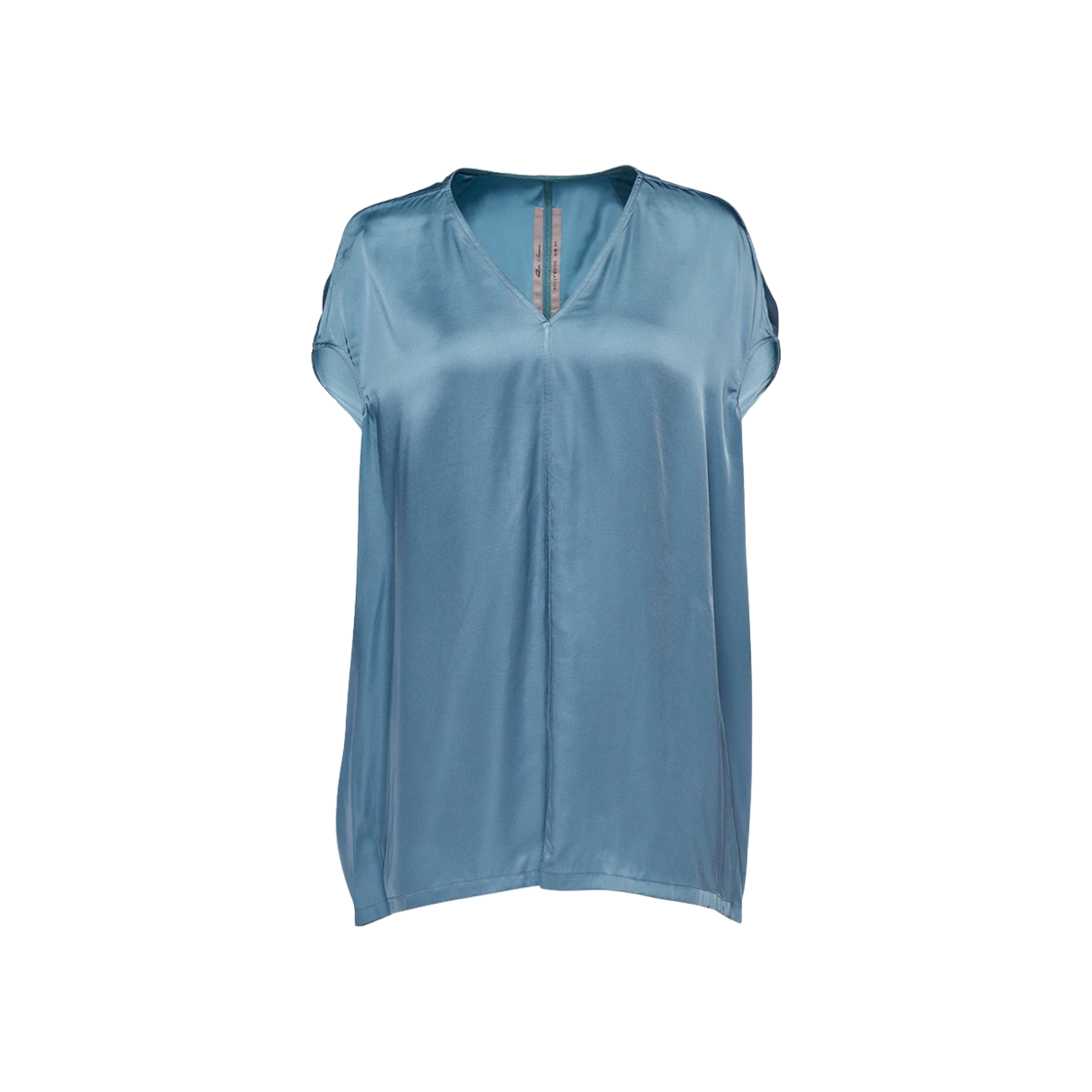 RP01E7256-SCH-66 (W) Rick Owens Floating Top Washed Charmeuse Blue