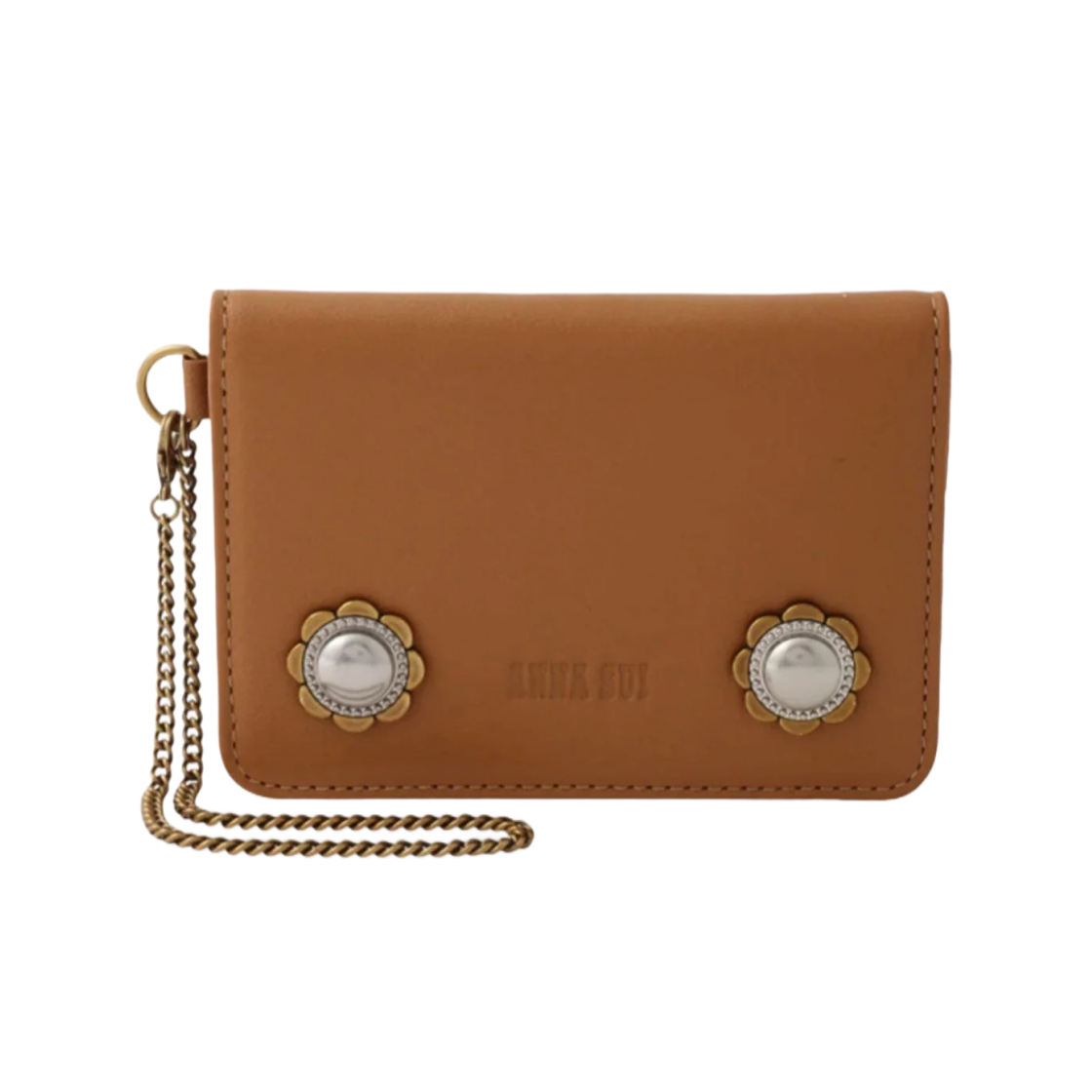 안나 수이 레트로 버튼 패스 케이스 카멜(Anna Sui Retro Button Pass Case Camel)