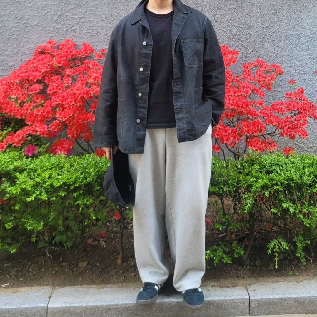 A.Presse Vintage Black Linen Coverall Black - 25SS 착용 스타일 - 1