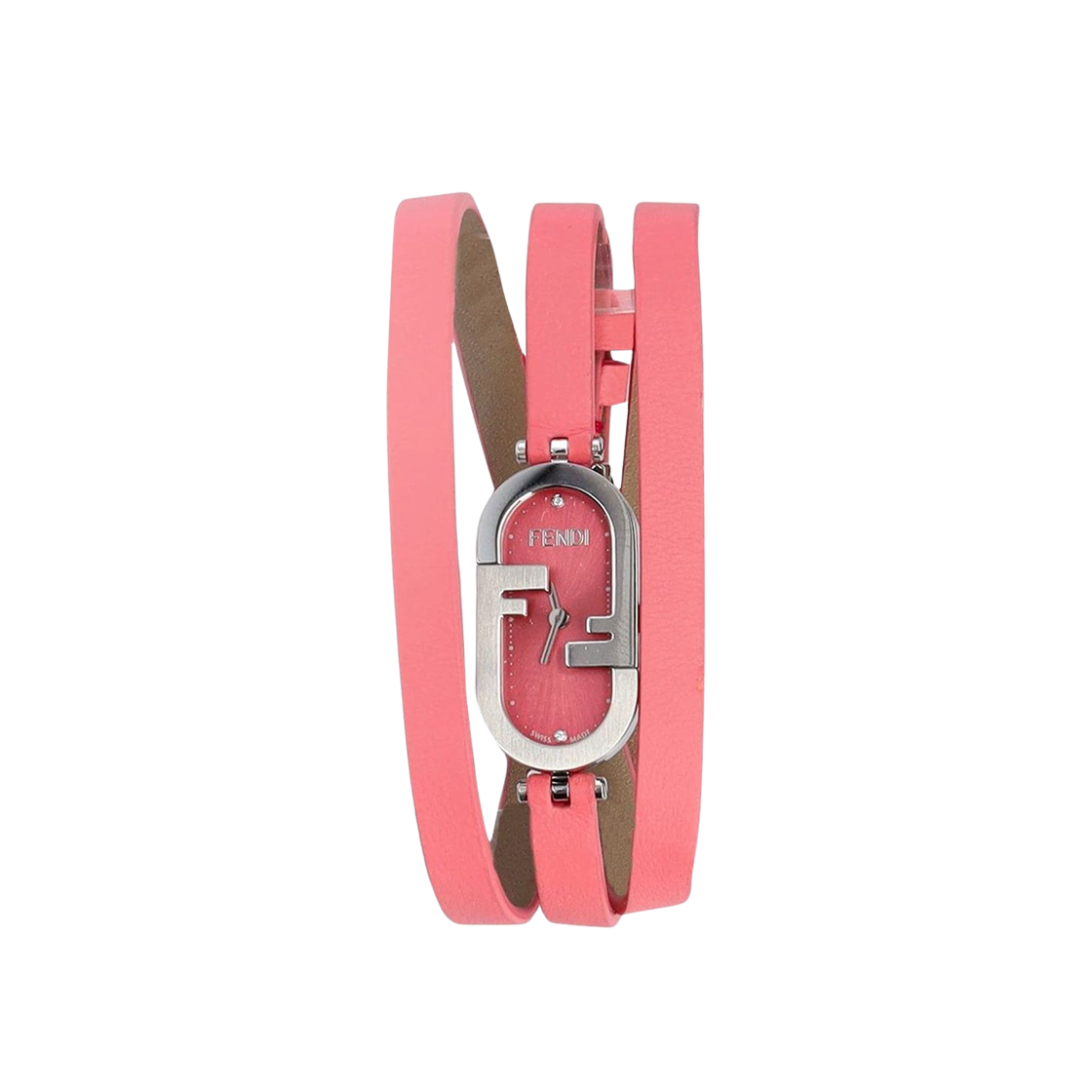 펜디 로고 레더 오 락 버티컬 워치 로사(Fendi Logo Leather O'Lock Vertical Watch Rosa)