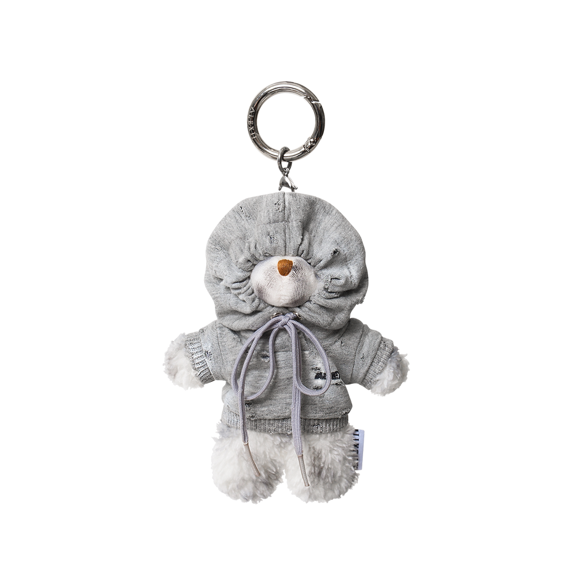 ALXDGB01 Alexii distressed grey hoodie bear
