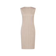 (W) Pleats Please Issey Miyake New Colorful Basics 4 Dress Greige
