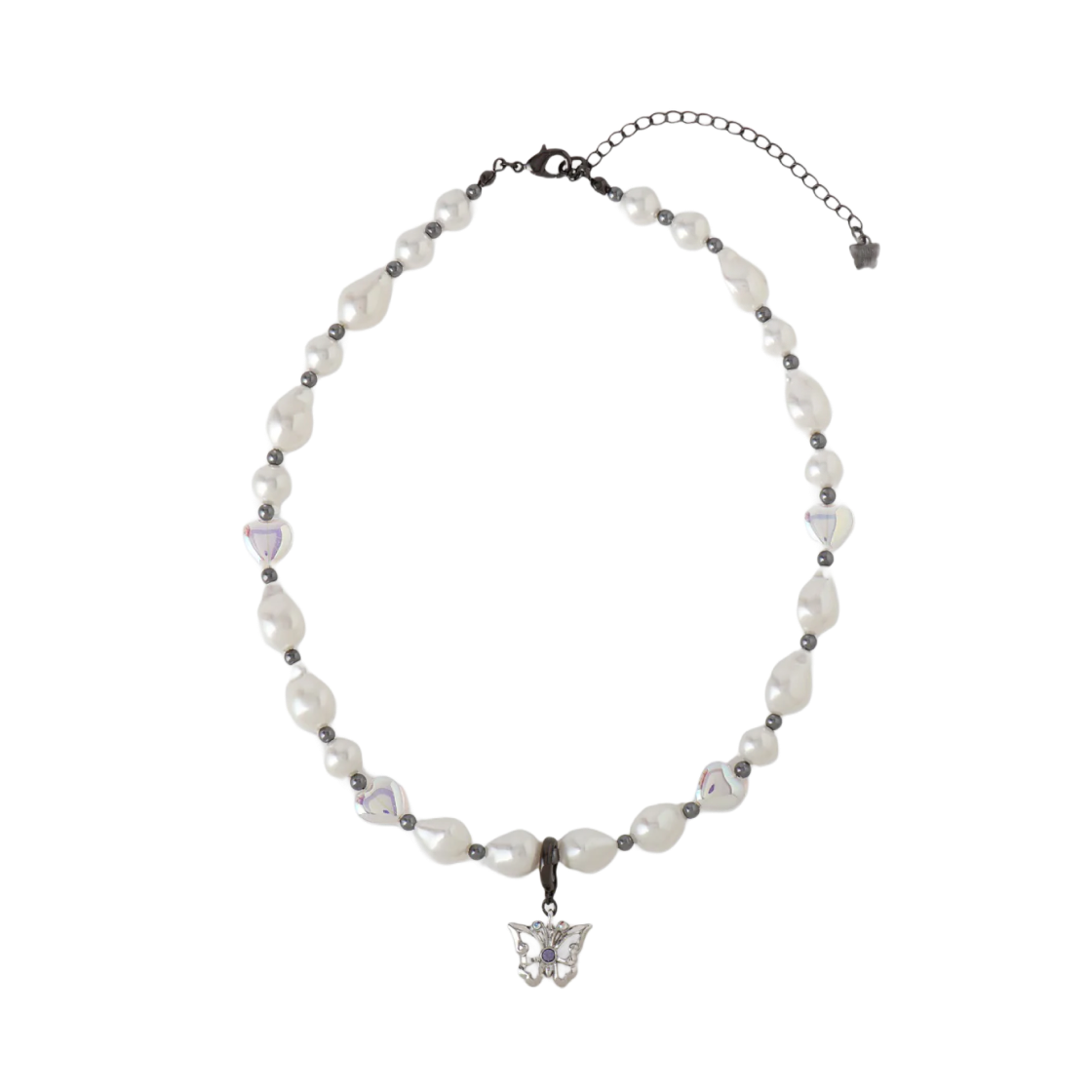- (W) Anna Sui Butterfly Pearl Choker Metal